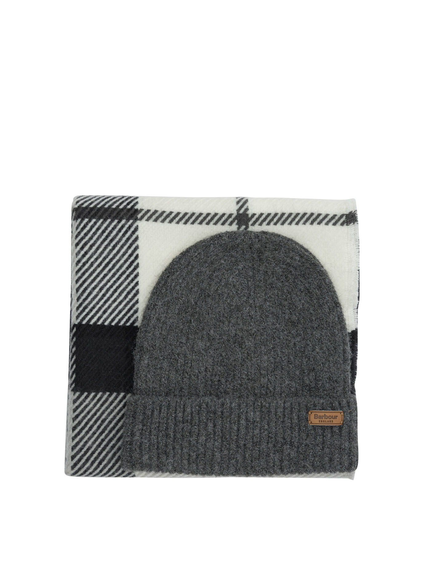 "Pendle" beanie and "Blair" scarf set. LGS0094LGSGY31 (Barbour / スカーフ・マフラー ) | Barbour (バブアー)