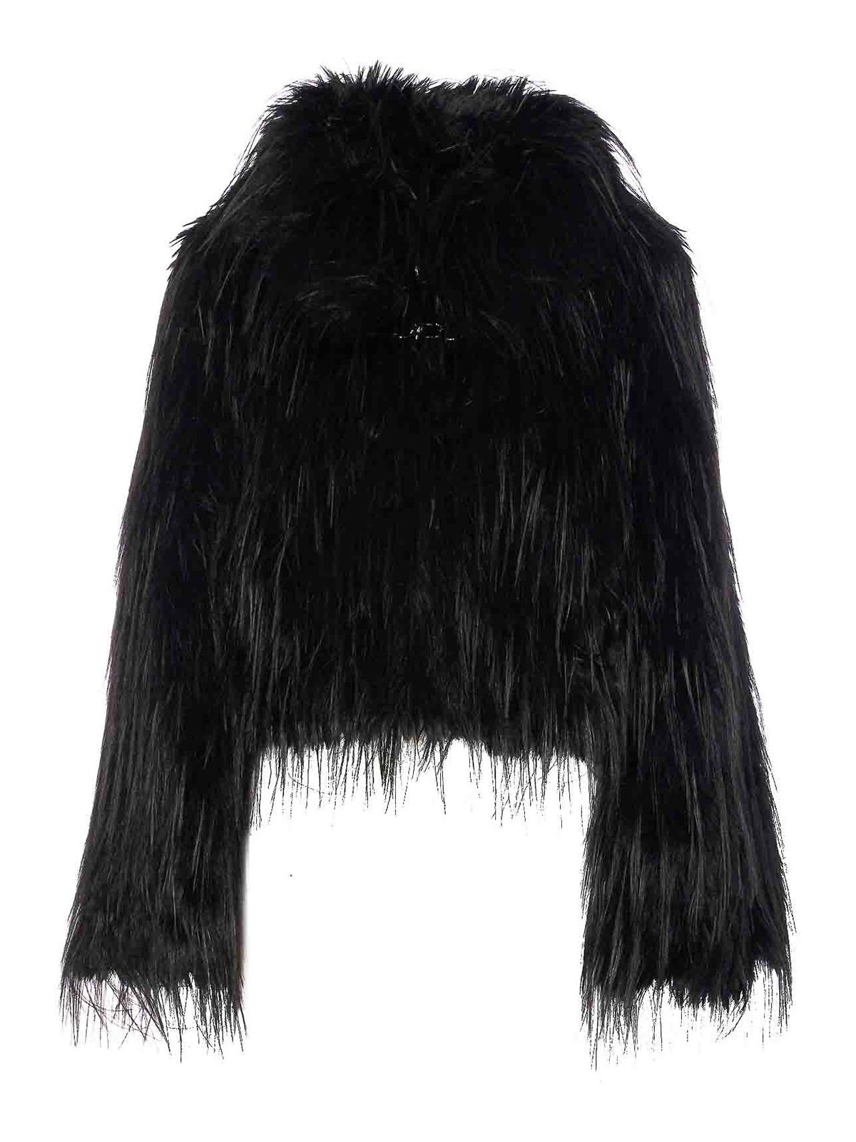 Black Faux Fur Jacket 106045A2ZOZ99 (PINKO / レザー&ファージャケット・コート ) | PINKO (ピンコ)