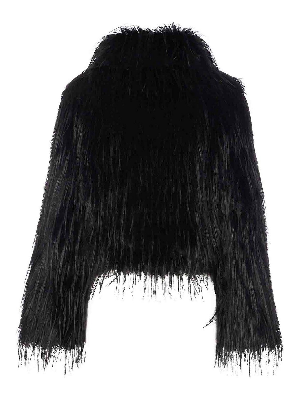 Black Faux Fur Jacket 106045A2ZOZ99 (PINKO / レザー&ファージャケット・コート ) | PINKO (ピンコ)(1)