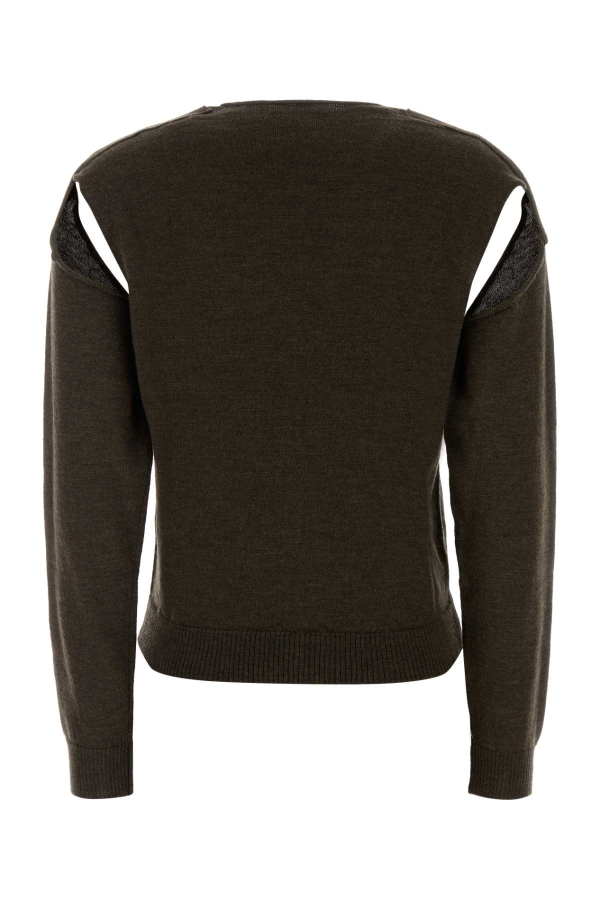 Dark green wool Coucou cardigan COUCOUJUMPERBROWN (gimaguas / ニット・セーター・カーディガン ) | gimaguas (ギマガス)(1)