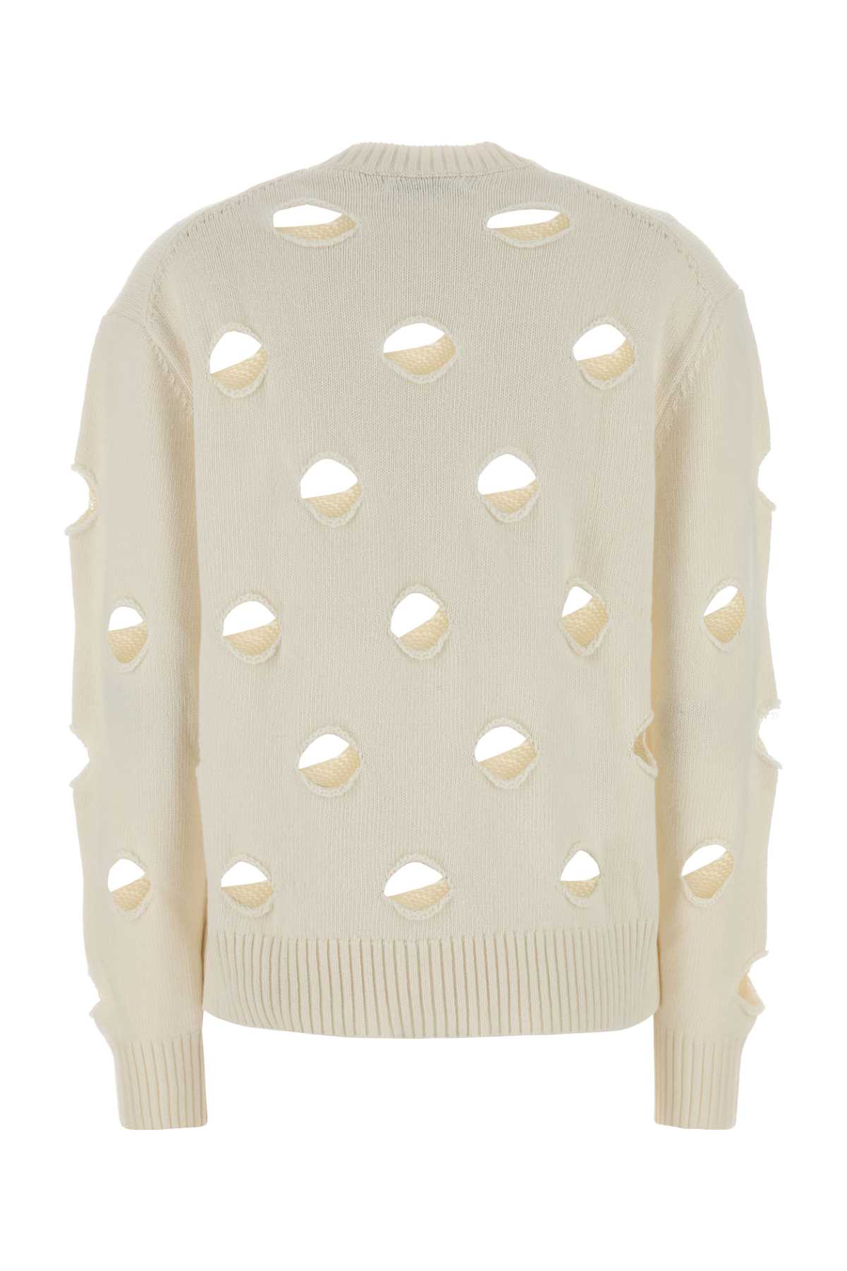 Ivory wool blend Dots sweater DOTSJUMPERWHITE (gimaguas / ニット・セーター・カーディガン ) | gimaguas (ギマガス)(1)