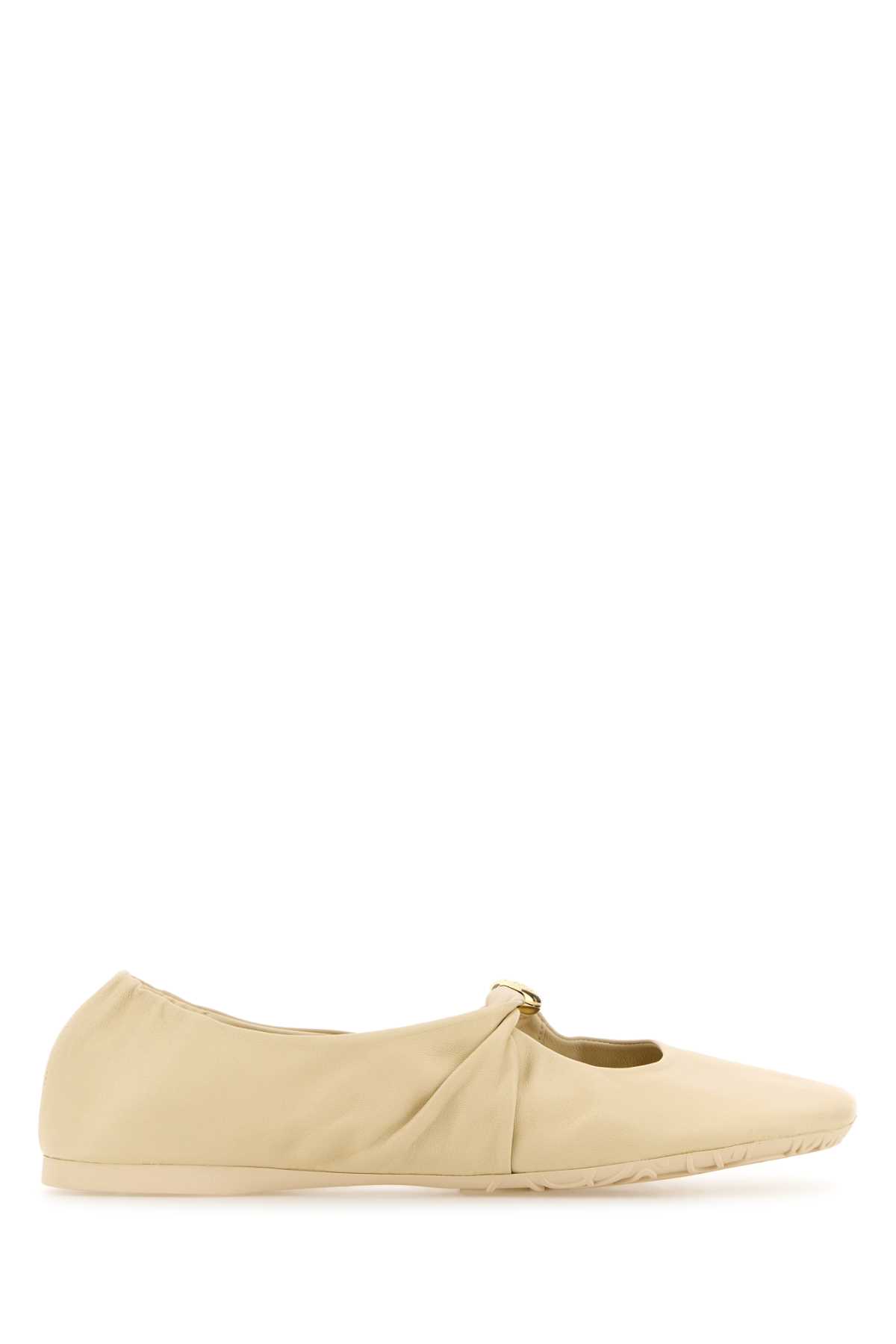 Cream nappa leather Pebble ballerinas L815466X46DOUGH (LOEWE / フラットシューズ ) | LOEWE (ロエベ)