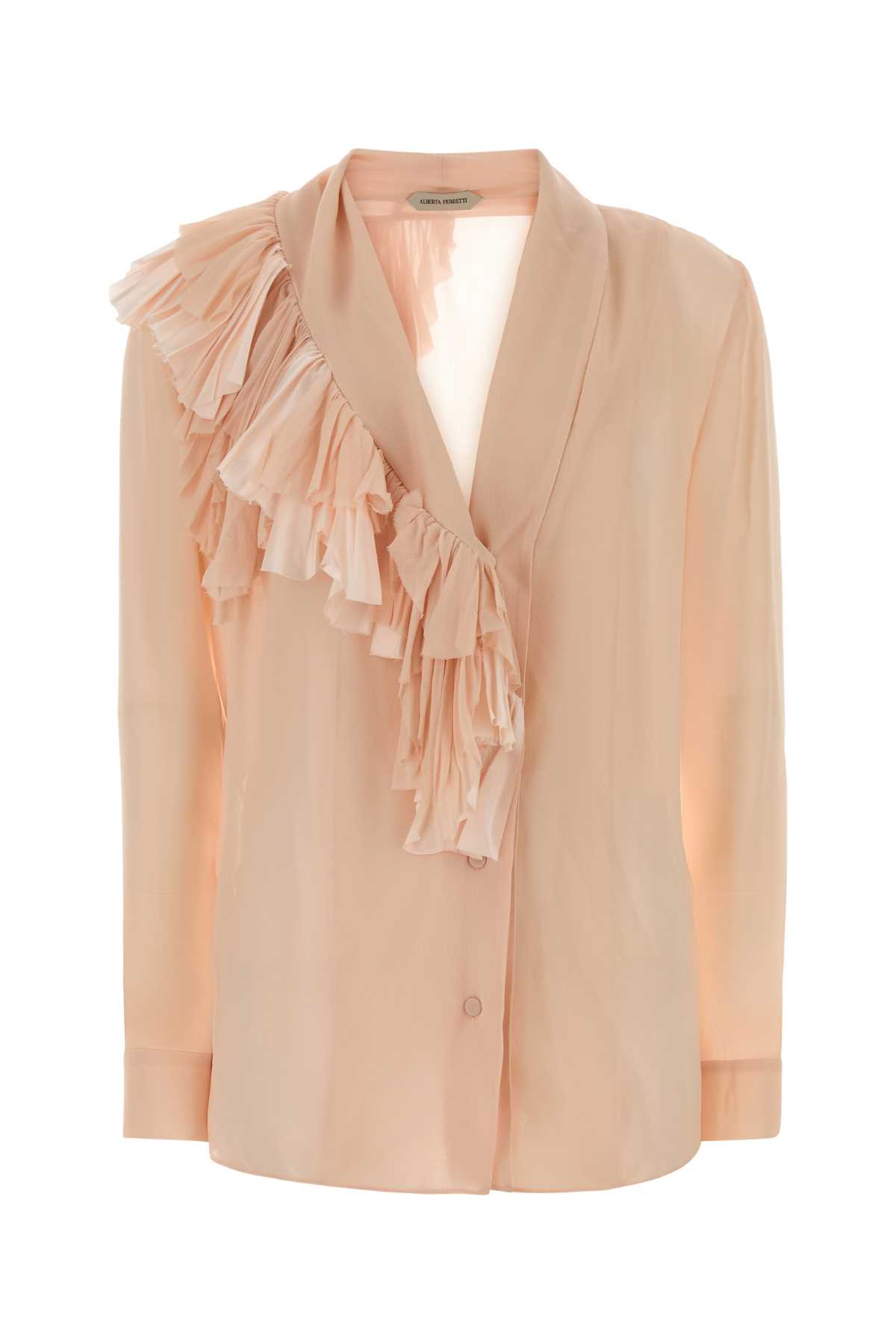 Light pink silk shirt A020551160170 (ALBERTA FERRETTI / シャツ・ブラウス ) | ALBERTA FERRETTI (アルベルタ フェレッティ)