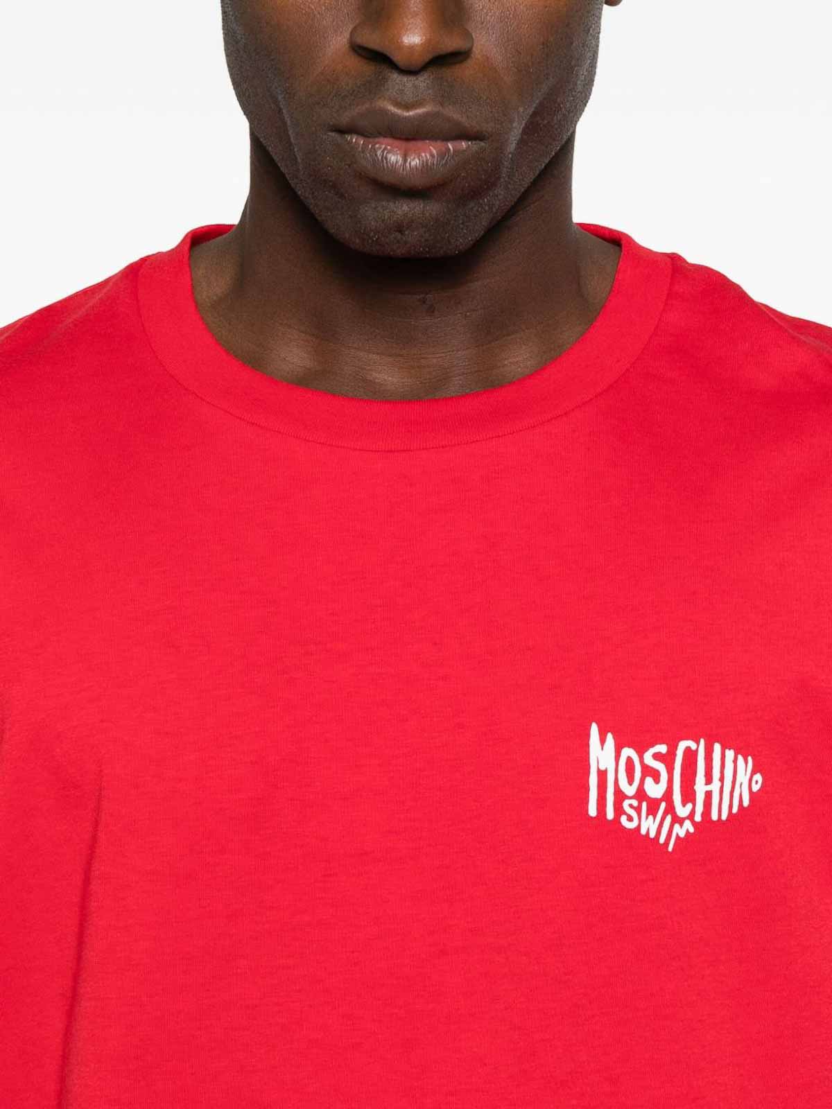 Cotton Short-Sleeved T-Shirt With Logo 070493120110 (MOSCHINO / Tシャツ・カットソー ) | MOSCHINO (モスキーノ)(1)