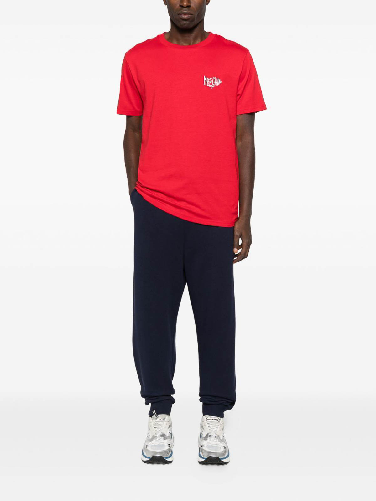 Cotton Short-Sleeved T-Shirt With Logo 070493120110 (MOSCHINO / Tシャツ・カットソー ) | MOSCHINO (モスキーノ)(3)