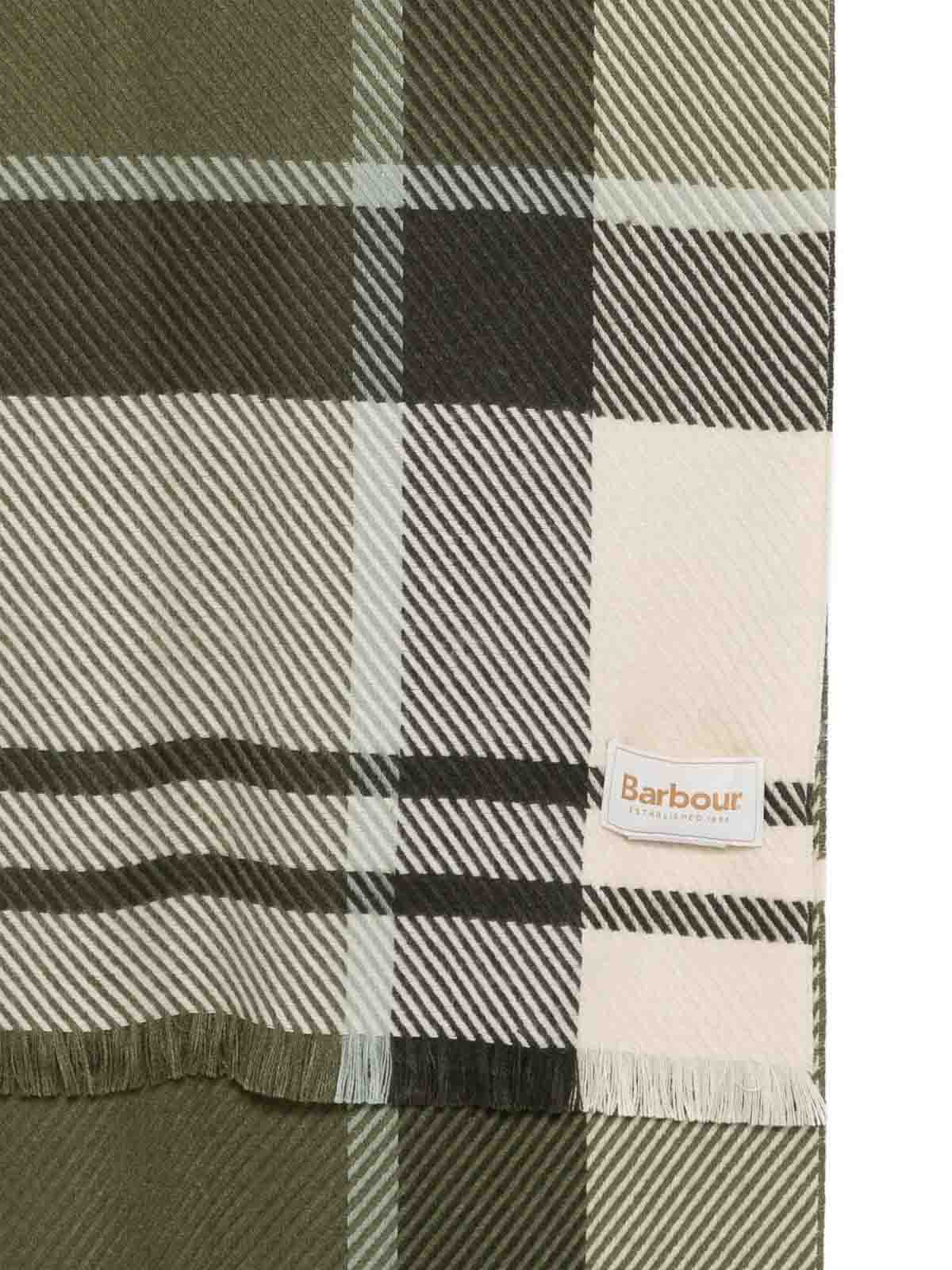 Green And Cream Check Scarf LSC0308GN71 (Barbour / スカーフ・マフラー ) | Barbour (バブアー)(2)