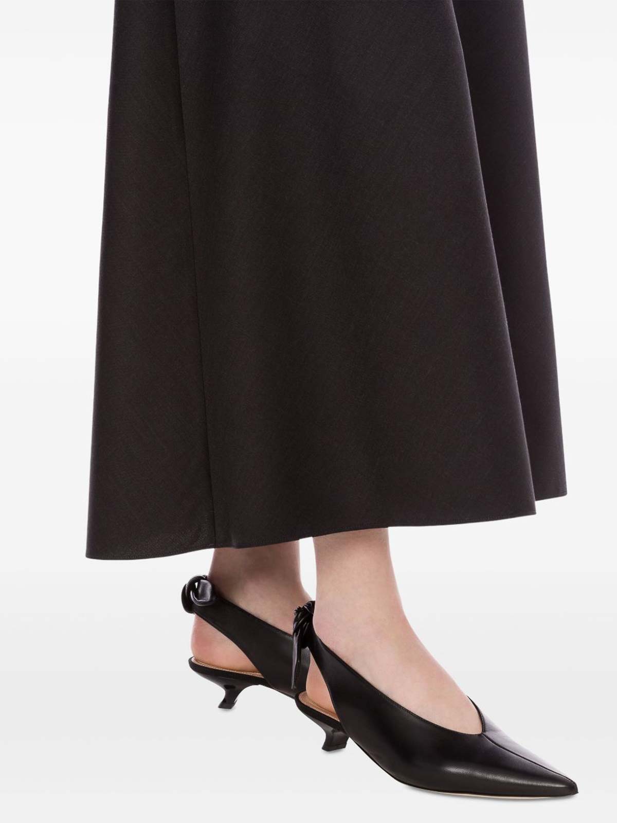 Dark Grey High-Waisted Midi Skirt 010466350509 (ALBERTA FERRETTI / スカート ) | ALBERTA FERRETTI (アルベルタ フェレッティ)(3)