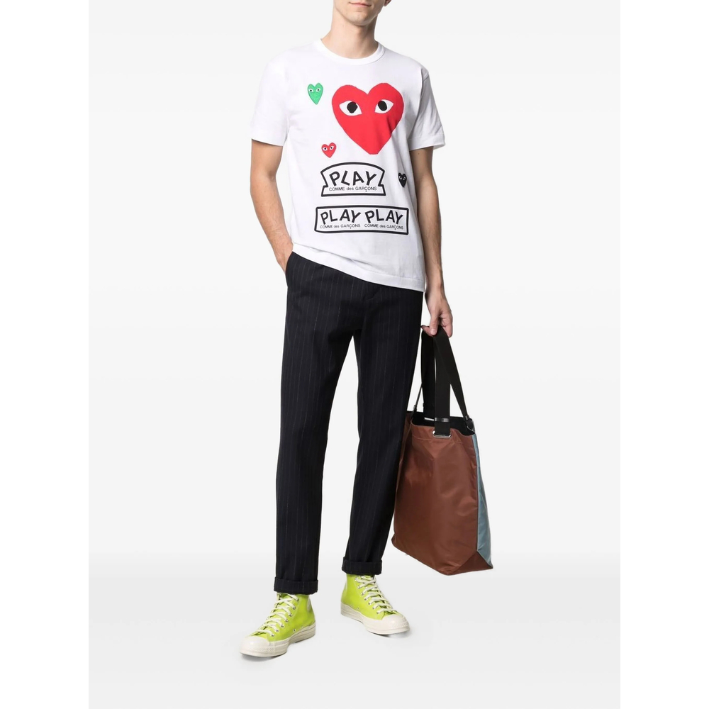 T-shirt Comme Des GarÇons Play AXT280WHITE (PLAY Comme Des Garçons / Tシャツ・カットソー ) | PLAY Comme Des Garçons (プレイ コムデギャルソン)(1)