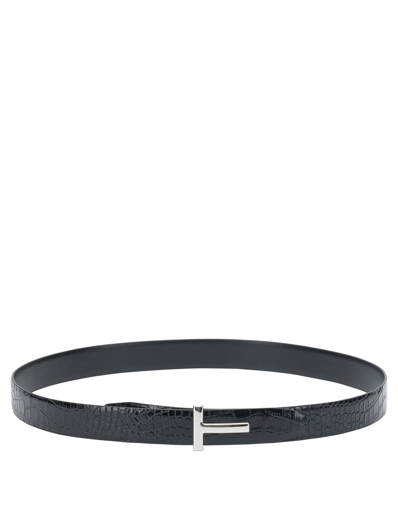 Belt with crocodile print TB224LCL439S1N001 (TOM FORD / ベルト・サスペンダー ) | TOM FORD (トムフォード)
