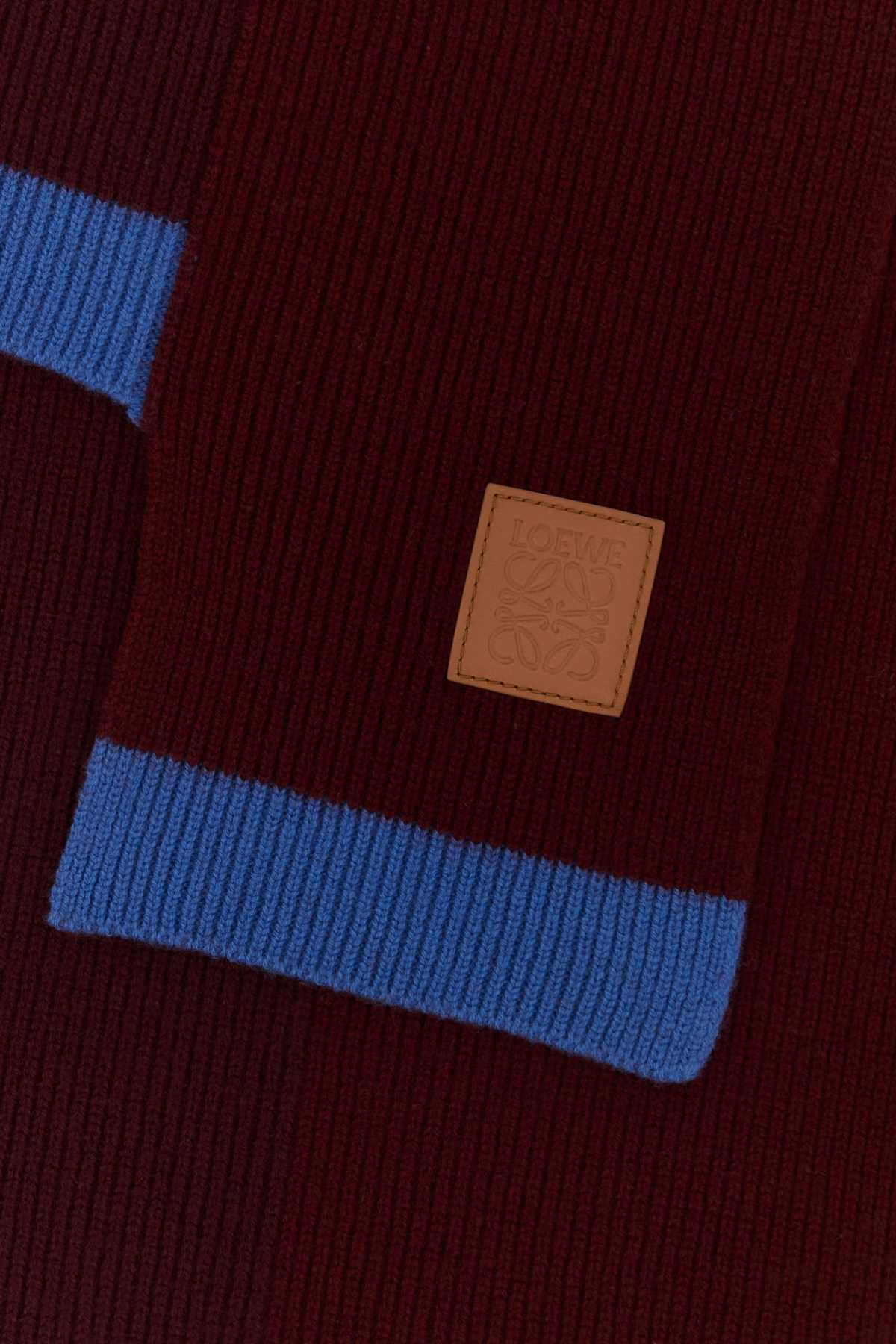 Burgundy wool scarf FSA8S3SK01GREREDMUL (LOEWE / スカーフ・マフラー ) | LOEWE (ロエベ)(1)