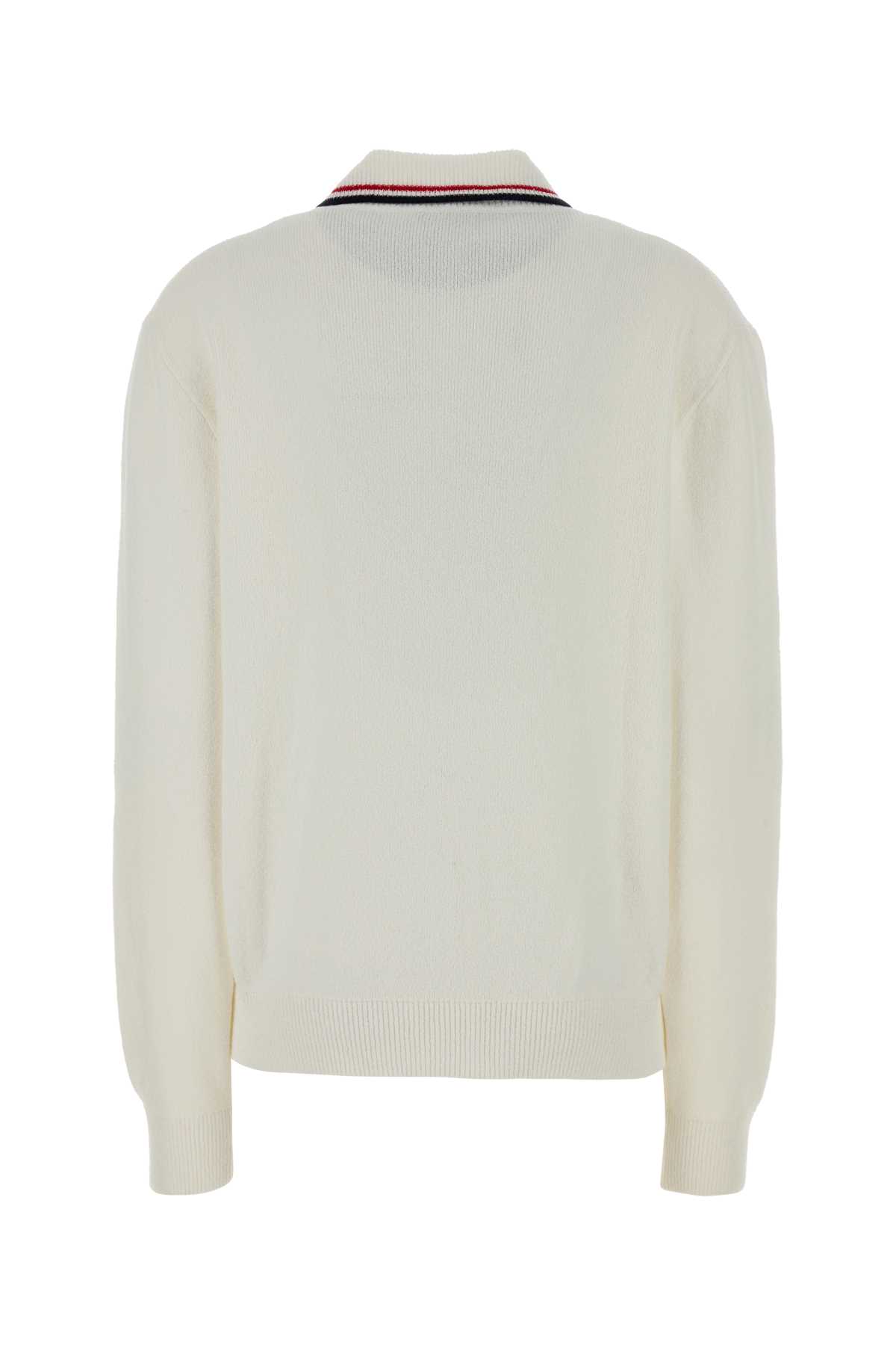 White stretch cotton blend cardigan MMF972SOOO17NRF0009 (MIU MIU / ニット・セーター・カーディガン ) | MIU MIU (ミュウミュウ)(1)