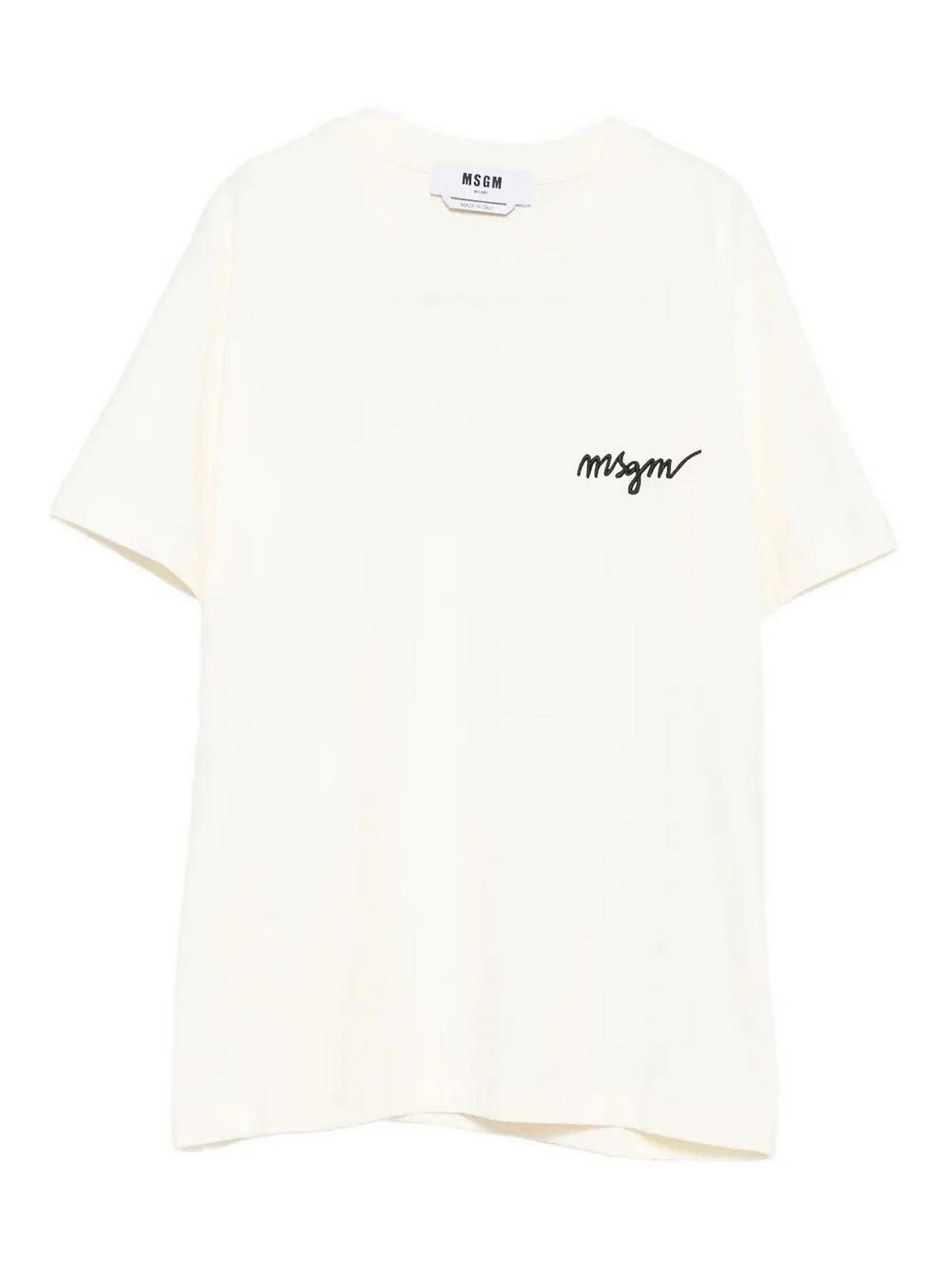Logo-Embroidered Cotton T-Shirt 2000MDM54020000202 (MSGM / Tシャツ・カットソー ) | MSGM (エムエスジーエム)
