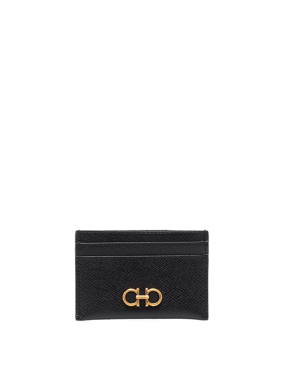 Gold Gancini Hammered Leather Card Holder 2200070742164 (FERRAGAMO / 財布・カードケース ) | FERRAGAMO (フェラガモ)