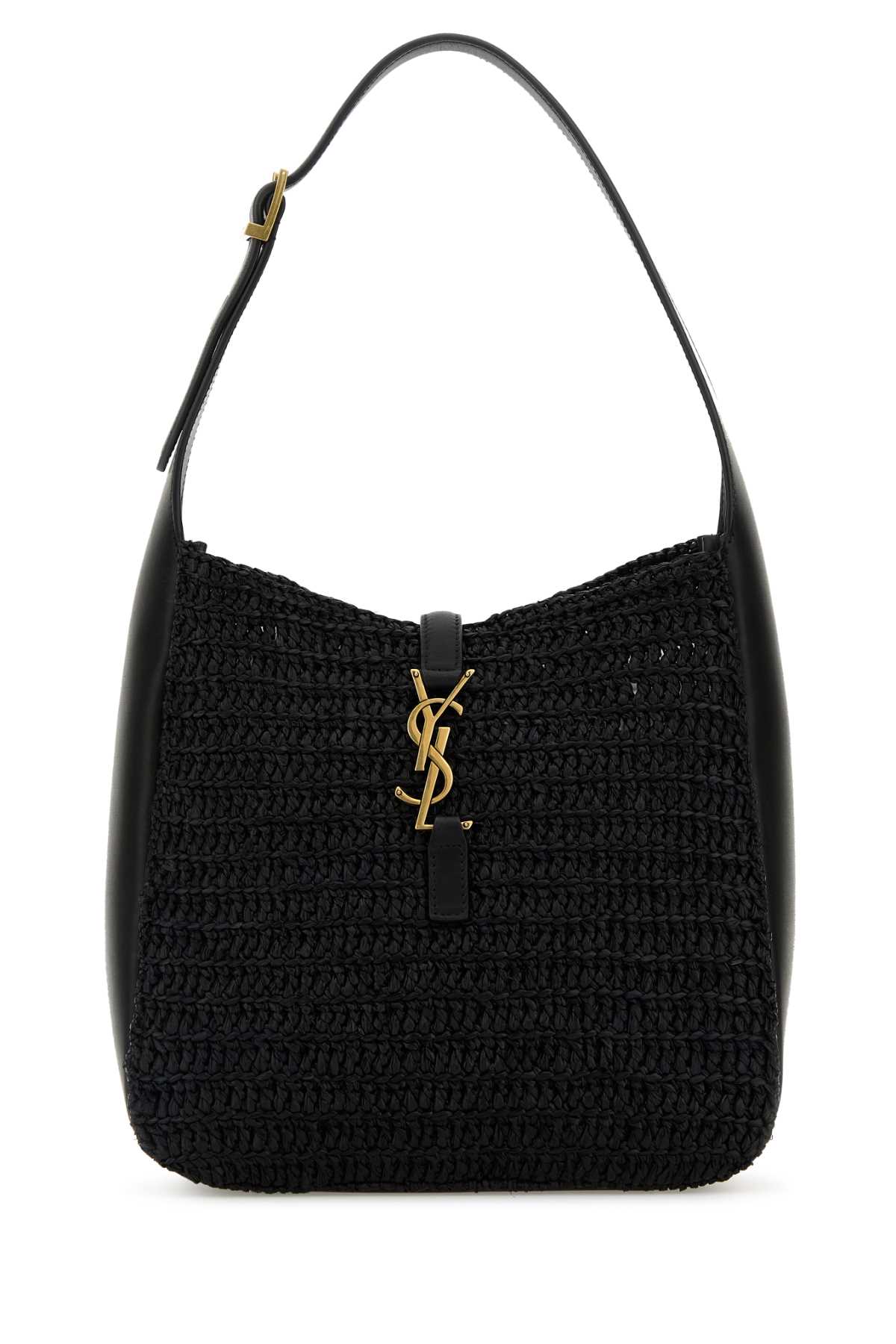 Black raffia small Le 5 Ã 7 shoulder bag 823812GAAE01000 (Saint Laurent / ハンドバッグ・ショルダーバッグ ) | Saint Laurent (サンローラン)