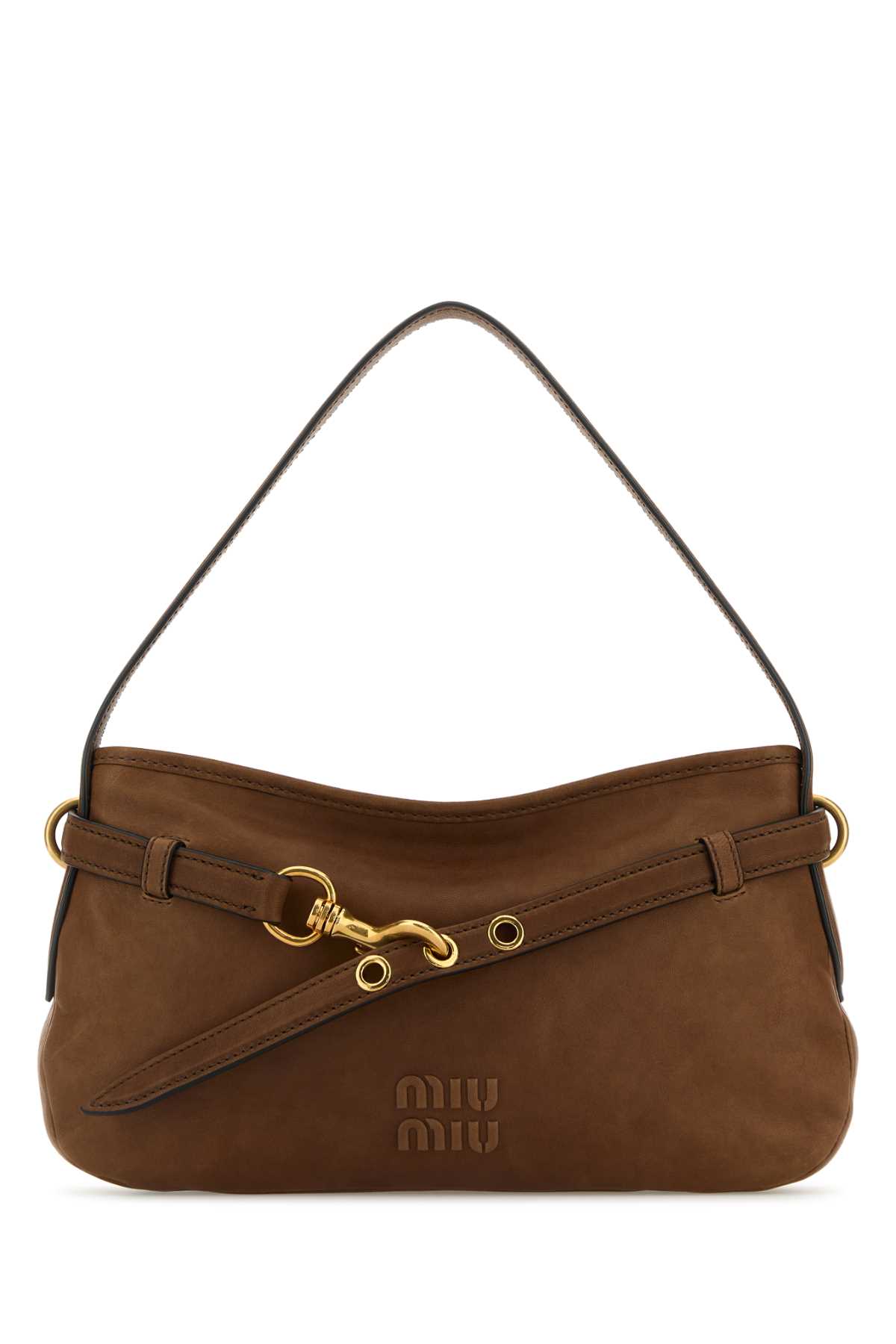 Brown nappa leather Avenue shoulder bag 5BC1822BBLF0316 (MIU MIU / ハンドバッグ・ショルダーバッグ ) | MIU MIU (ミュウミュウ)