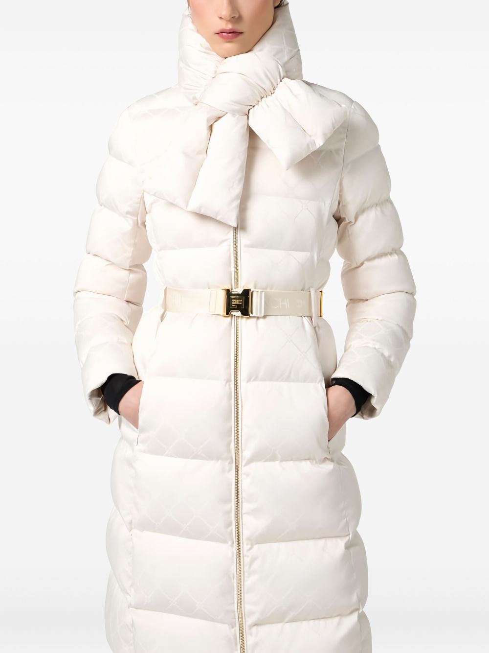 Elisabetta Franchi Coats White PI84D56E2DZ9 (Elisabetta Franchi / ダウンジャケット・コート ) | Elisabetta Franchi (エリザベッタ フランキ)(4)