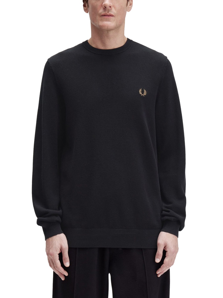 PIQUE SWEATER WITH LOGO FPK130955102 (FRED PERRY / ニット・セーター・カーディガン ) | FRED PERRY (フレッドペリー)