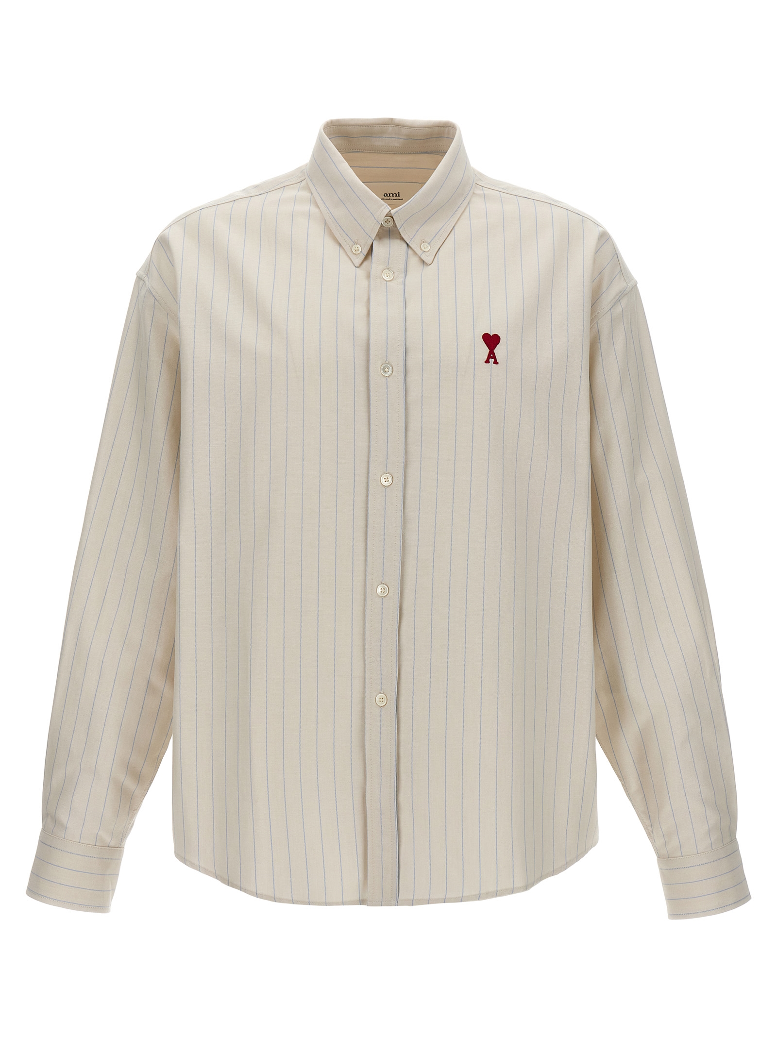 Logo embroidery striped shirt USH130CO0067195 (AMI Paris / シャツ・ブラウス ) | AMI Paris (アミパリス)