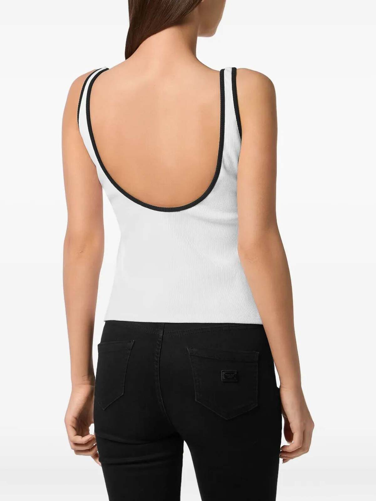 Cotton Rib Tank Top `Hexagon` FAECWTK3737PTE004N01 (PHILIPP PLEIN / タンクトップ・キャミソール ) | PHILIPP PLEIN (フィリップ プレイン)(3)