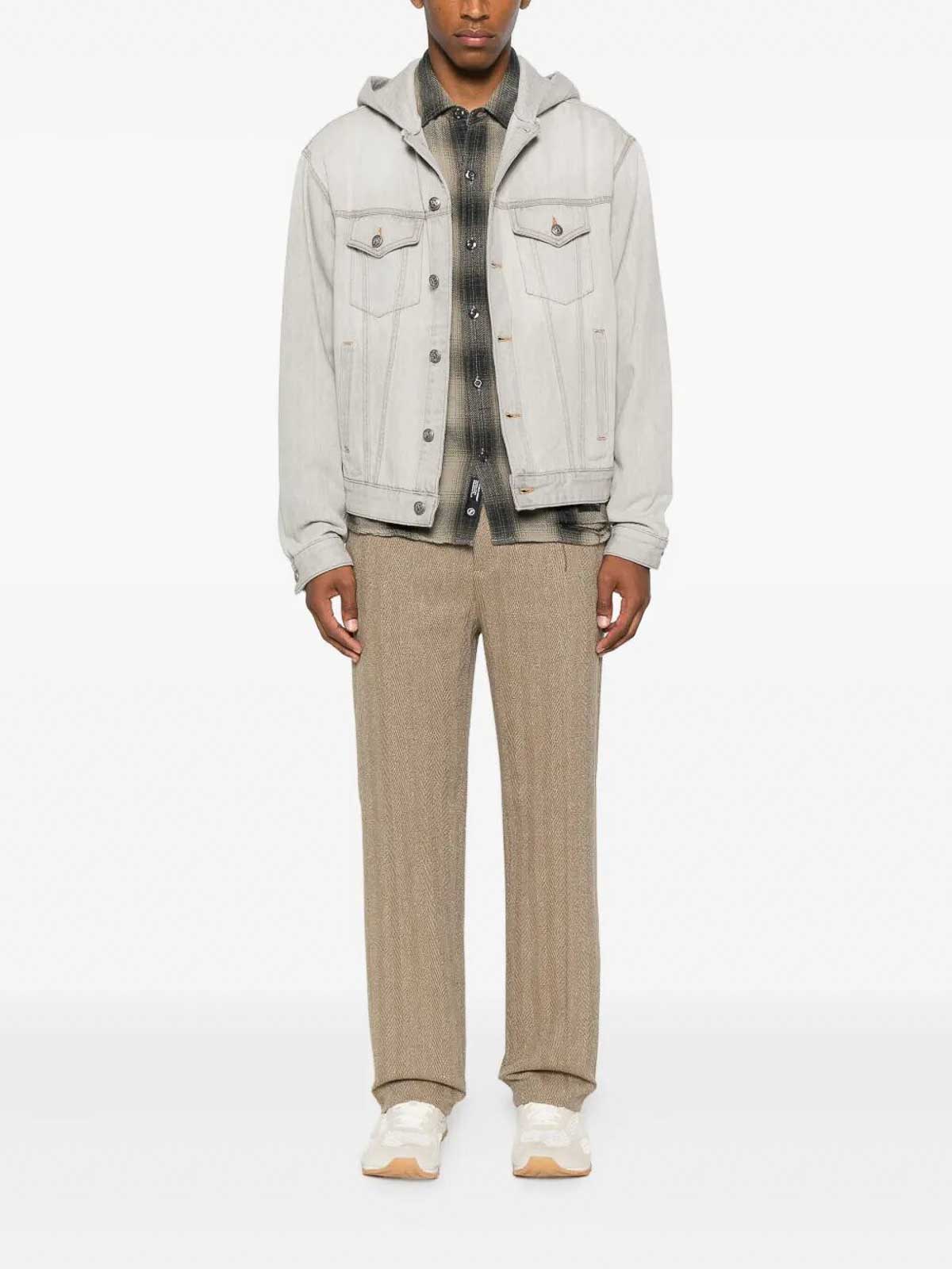 `Curved Logo` Denim Jacket PMYE05CF25DEN0010508 (Palm Angels / カジュアルジャケット ) | Palm Angels (パームエンジェルス)(1)