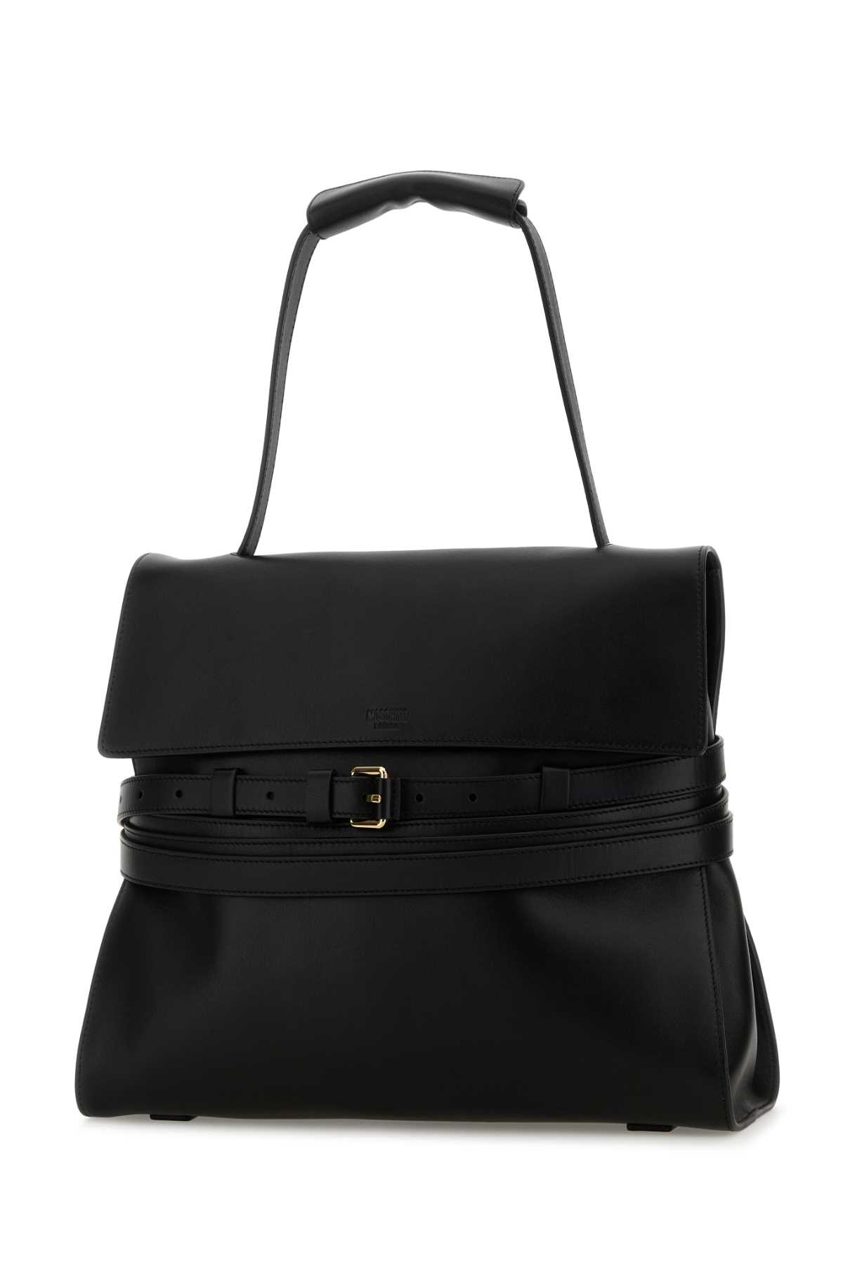 Black leather medium Tie Me handbag MC4162PP0NOA0000 (MOSCHINO / ハンドバッグ・ショルダーバッグ ) | MOSCHINO (モスキーノ)(1)