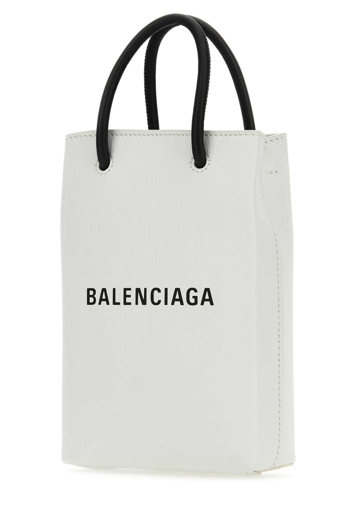 White leather smartphone holder 7577730AI2N9000 (Balenciaga / テックアイテム ) | Balenciaga (バレンシアガ)