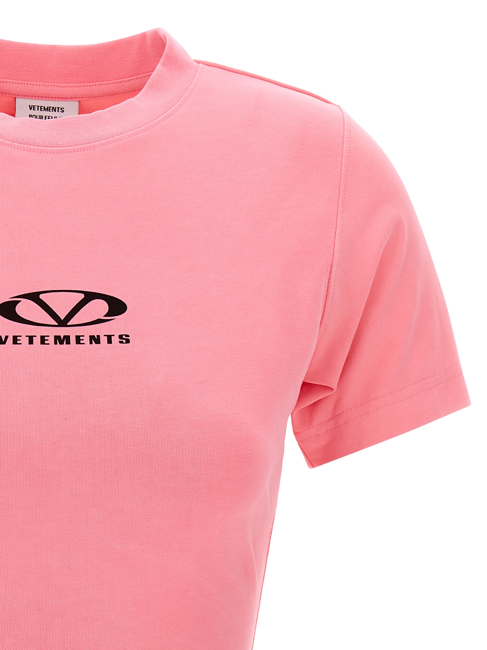 'Oval Logo' T-shirt WA66TR700HHOTPINK (VETEMENTS / Tシャツ・カットソー ) | VETEMENTS (ヴェトモン)(2)