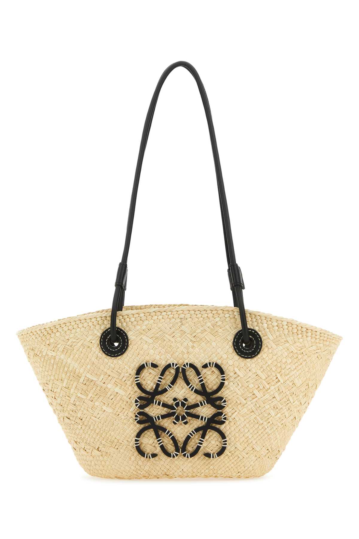 Iraca Anagram shoulder bag A223P65X01NATURALBLACK (LOEWE / トートバッグ ) | LOEWE (ロエベ)