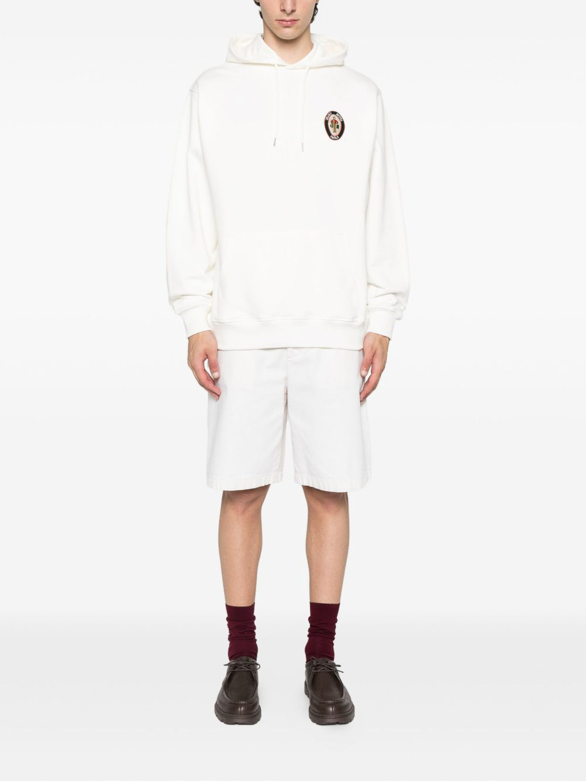 Sweatshirt Gongom with logo and hood HHO185CO127OW (Drôle De Monsieur / スウェット・フーディー ) | Drôle De Monsieur (ドロールドムッシュ)(1)