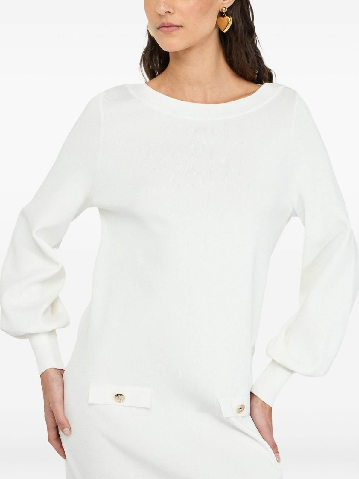 Short dress with balloon sleeves CF5085MS55NX0718 (LIU•JO / ワンピース・ドレス・オールインワン ) | LIU•JO (リュー・ジョー)(1)