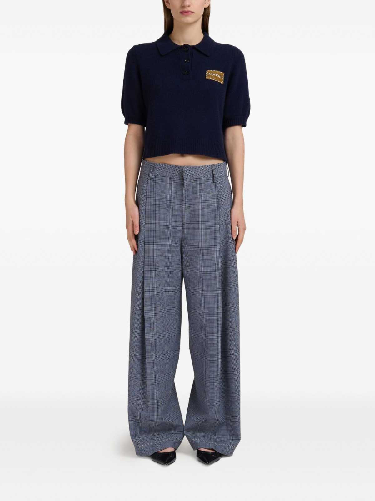 Pants with Prince of Wales motif PAMA0556U0UTP794CHN55 (Marni / パンツ ) | Marni (マルニ)(1)