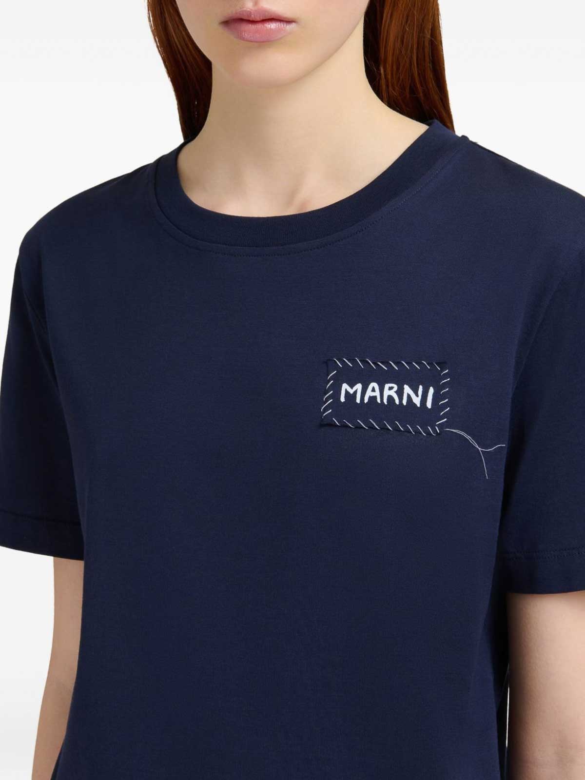 T-shirt with printing THJE0293X0UTC44600B99 (Marni / Tシャツ・カットソー ) | Marni (マルニ)(2)