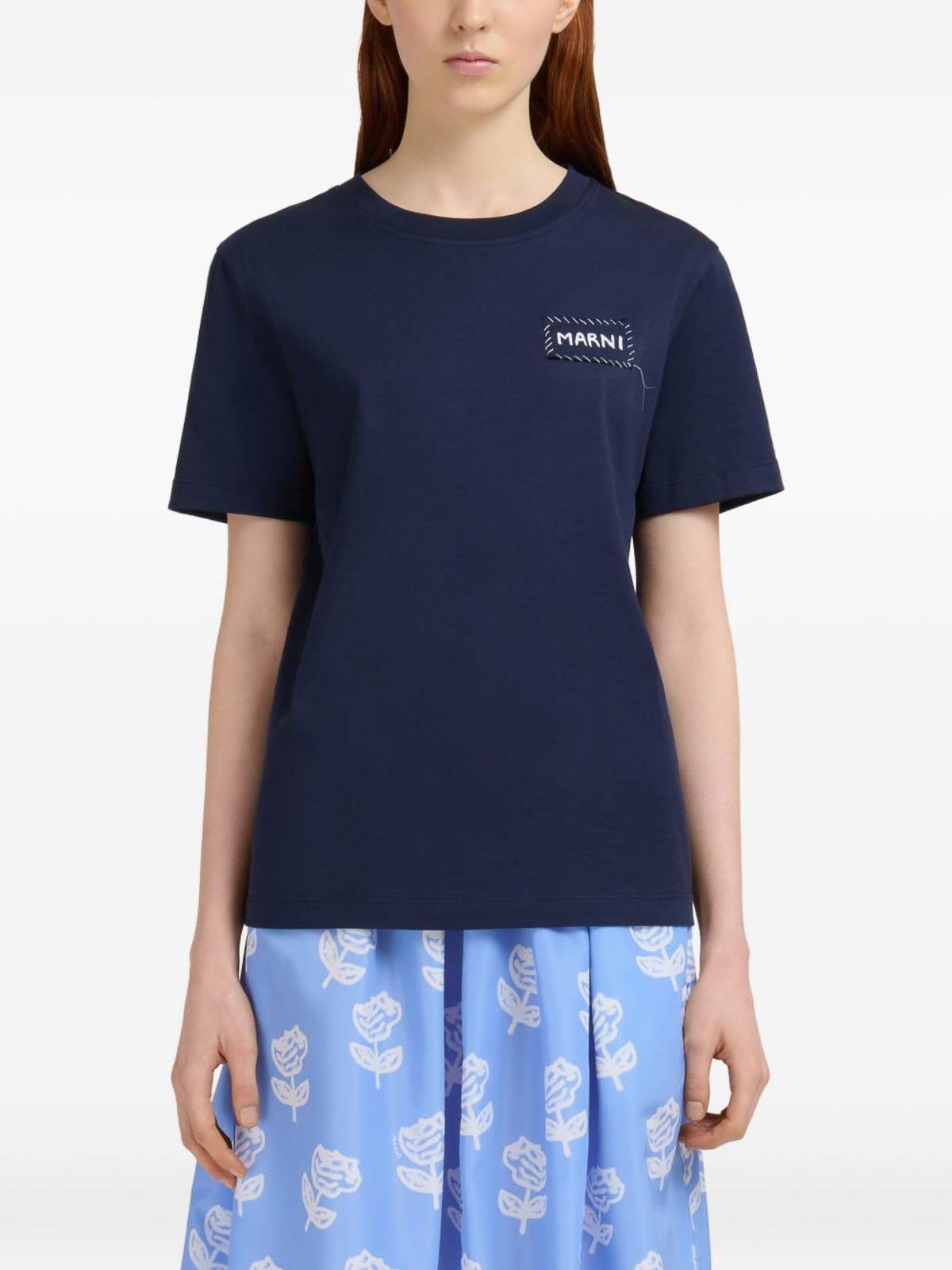 T-shirt with printing THJE0293X0UTC44600B99 (Marni / Tシャツ・カットソー ) | Marni (マルニ)(3)