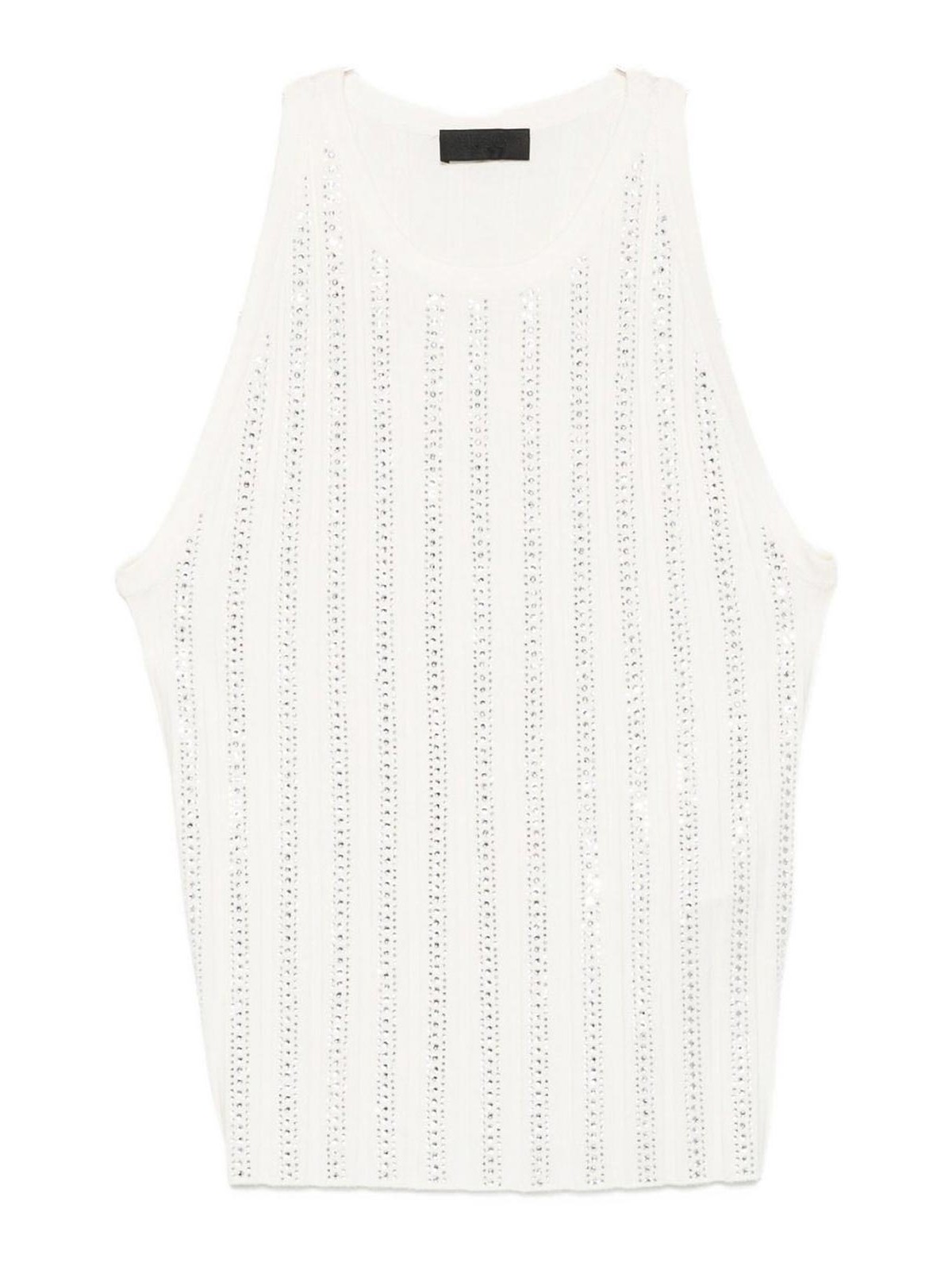 Top shoed with rhinestones CF5268MS49IX0718 (LIU•JO / タンクトップ・キャミソール ) | LIU•JO (リュー・ジョー)