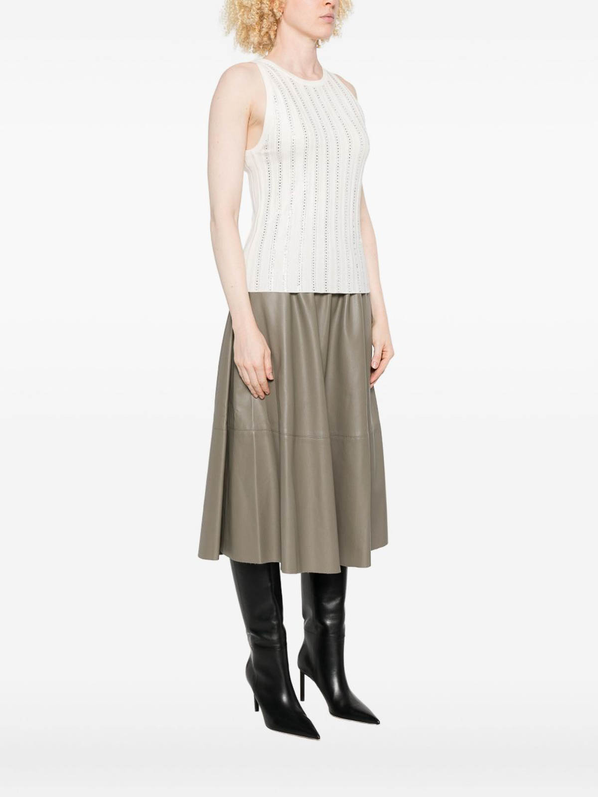 Top shoed with rhinestones CF5268MS49IX0718 (LIU•JO / タンクトップ・キャミソール ) | LIU•JO (リュー・ジョー)(1)