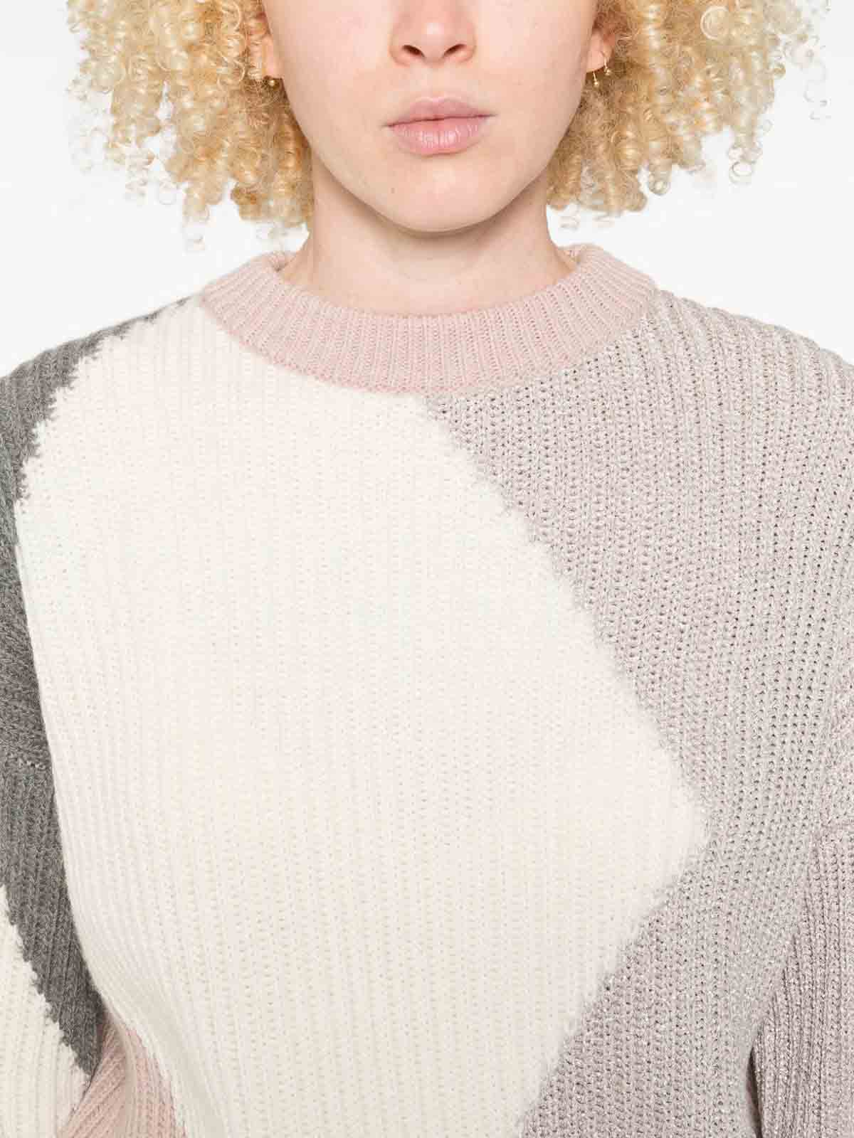 Wool sweater with geometric motif CF5400MA65NC3824 (LIU•JO / ニット・セーター・カーディガン ) | LIU•JO (リュー・ジョー)(3)