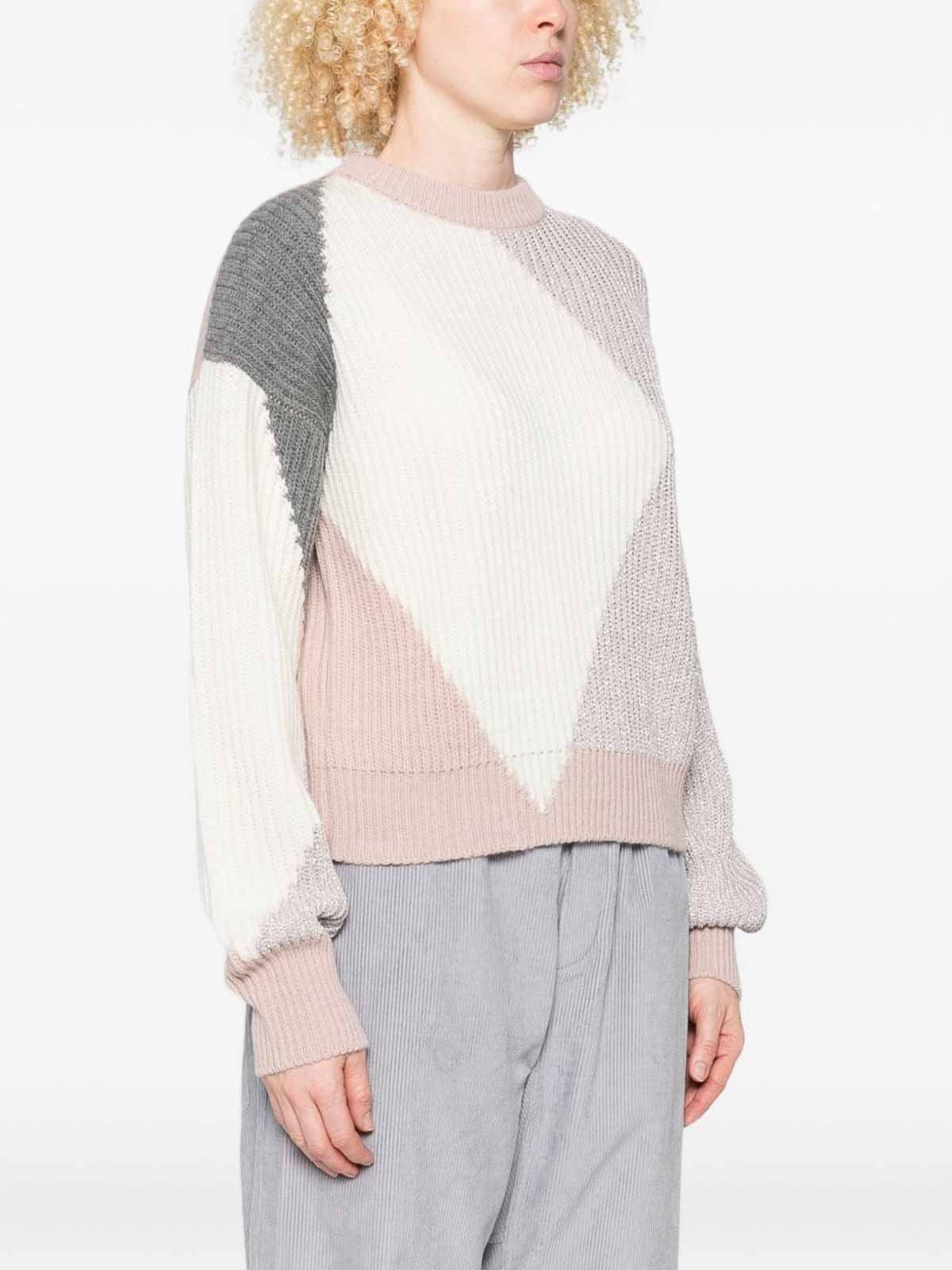 Wool sweater with geometric motif CF5400MA65NC3824 (LIU•JO / ニット・セーター・カーディガン ) | LIU•JO (リュー・ジョー)(4)