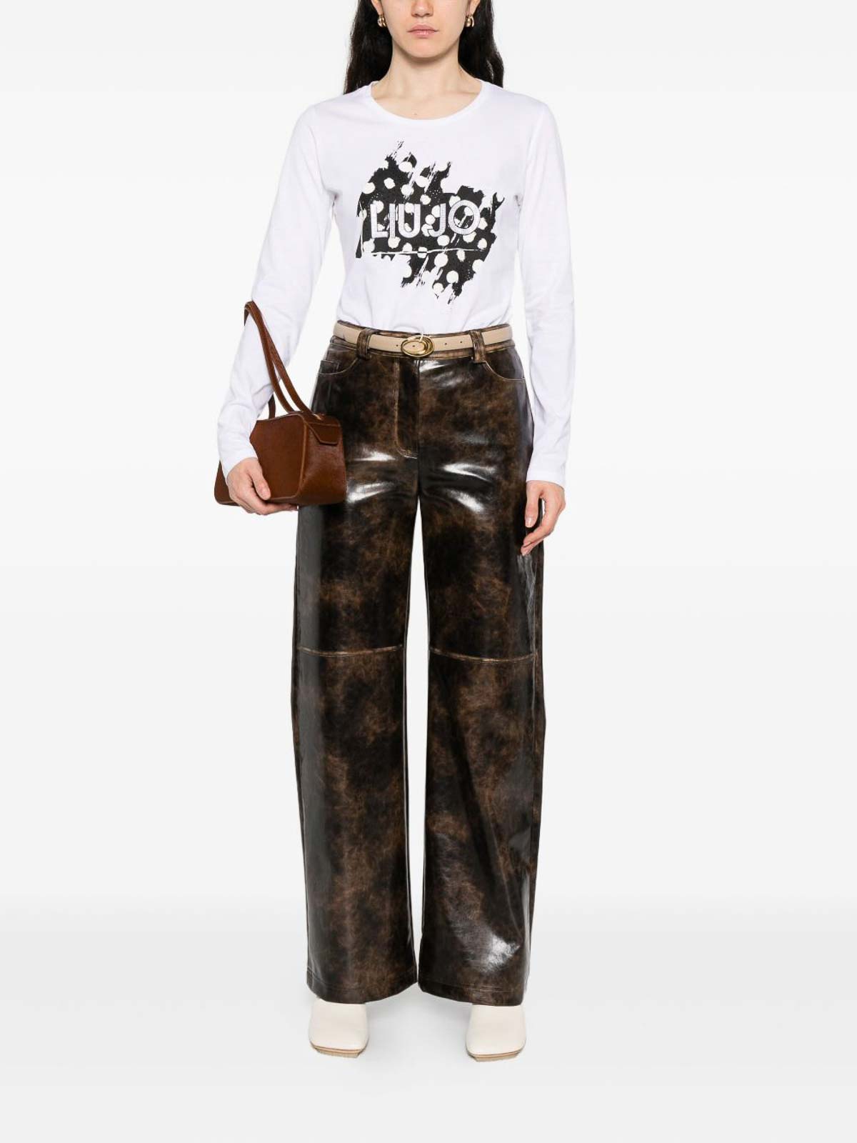 Long sleeve t-shirts with printing UF5282JS923M9937 (LIU•JO / Tシャツ・カットソー ) | LIU•JO (リュー・ジョー)(1)