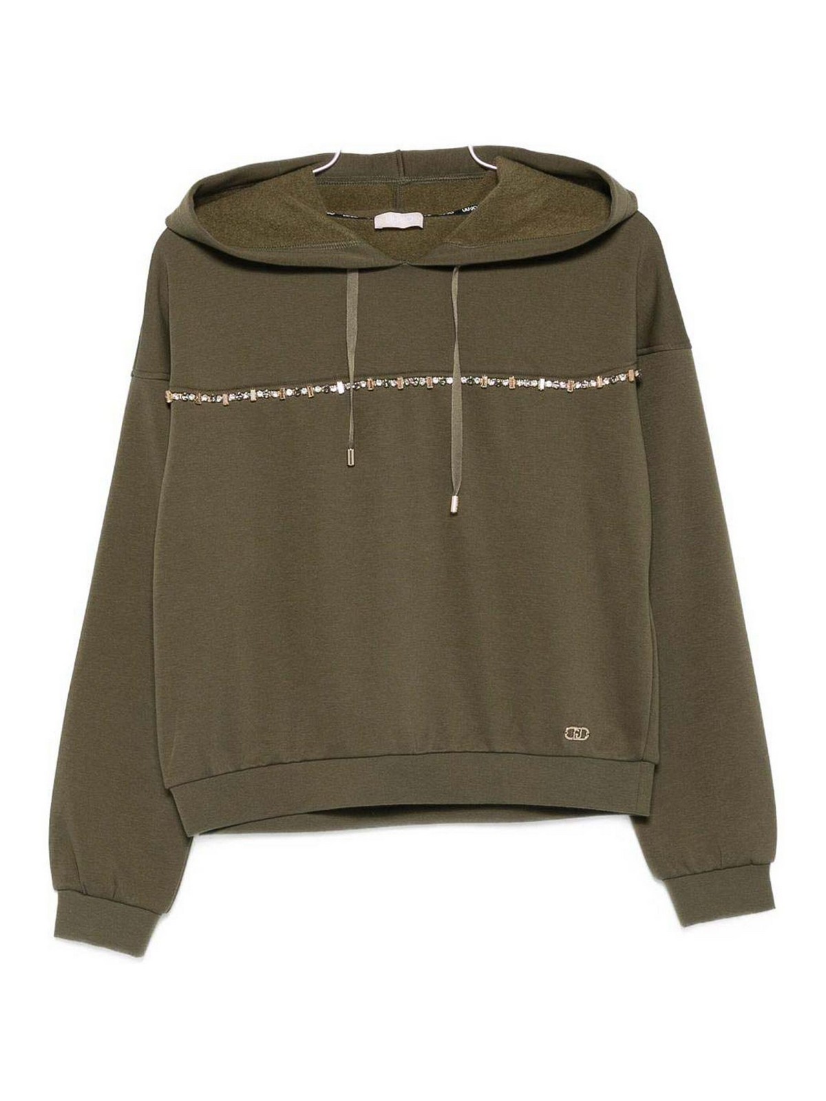 Sweatshirt with decorative band TF5113FS32190515 (LIU•JO / スウェット・フーディー ) | LIU•JO (リュー・ジョー)