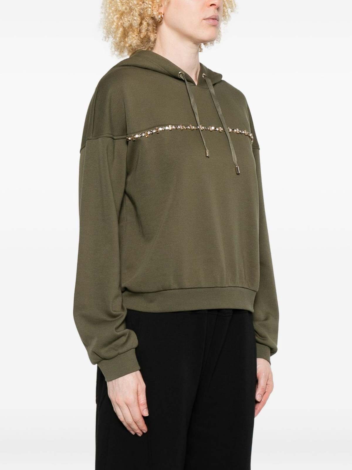 Sweatshirt with decorative band TF5113FS32190515 (LIU•JO / スウェット・フーディー ) | LIU•JO (リュー・ジョー)(1)