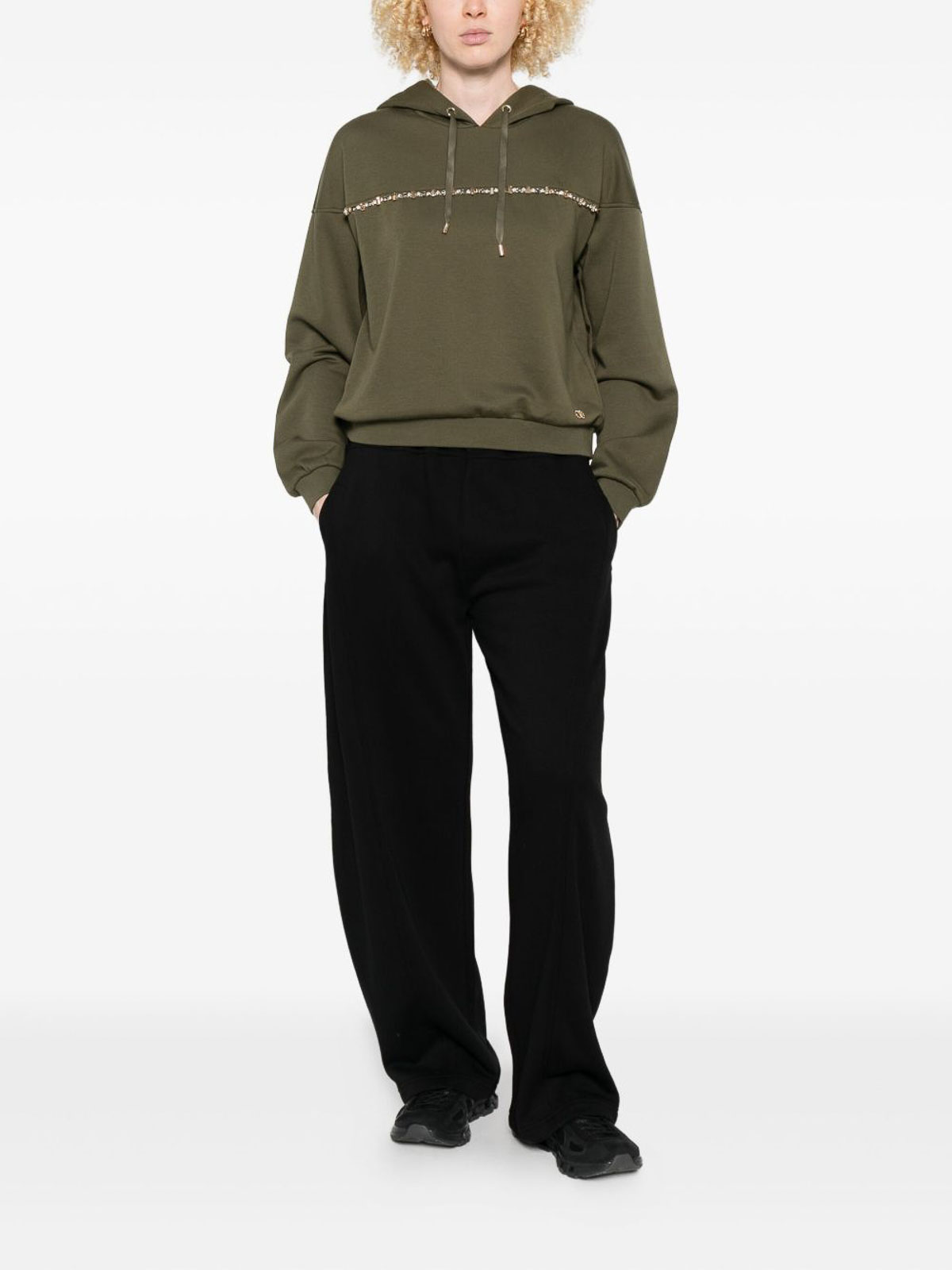 Sweatshirt with decorative band TF5113FS32190515 (LIU•JO / スウェット・フーディー ) | LIU•JO (リュー・ジョー)(4)