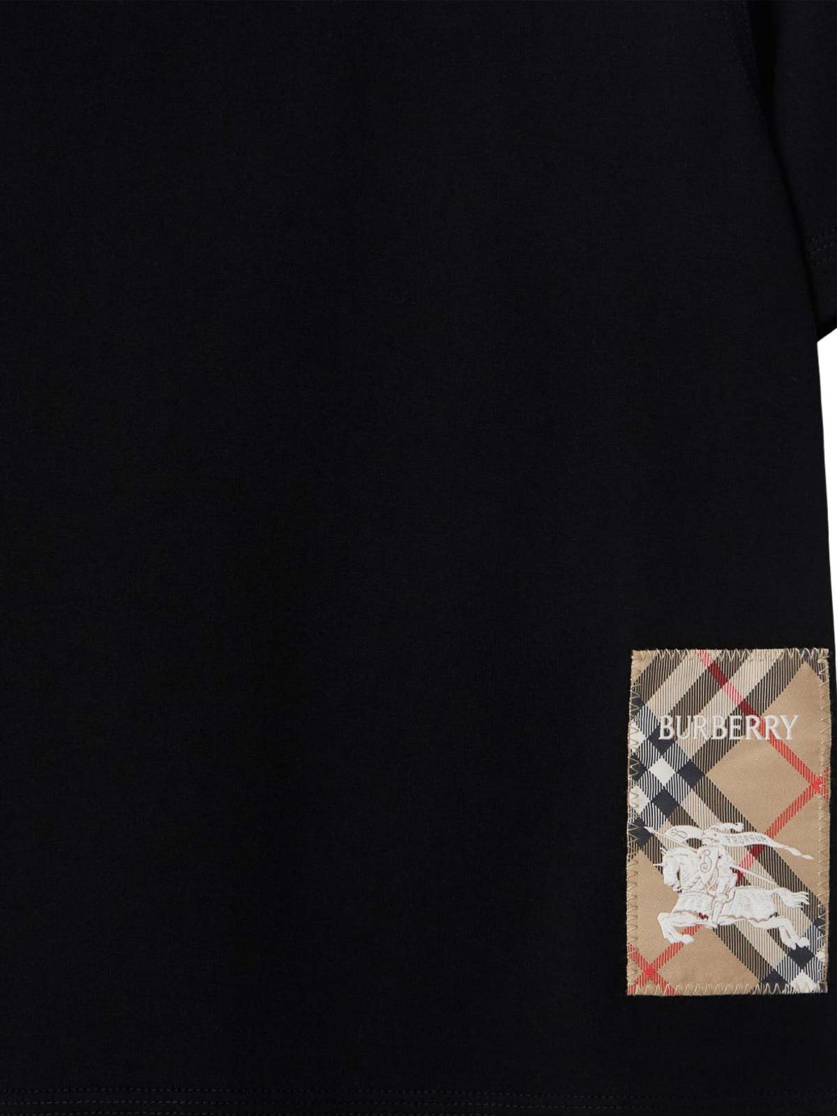 T-shirts with checked application 8108602A1189BLACK (Burberry / Tシャツ・カットソー ) | Burberry (バーバリー)(2)