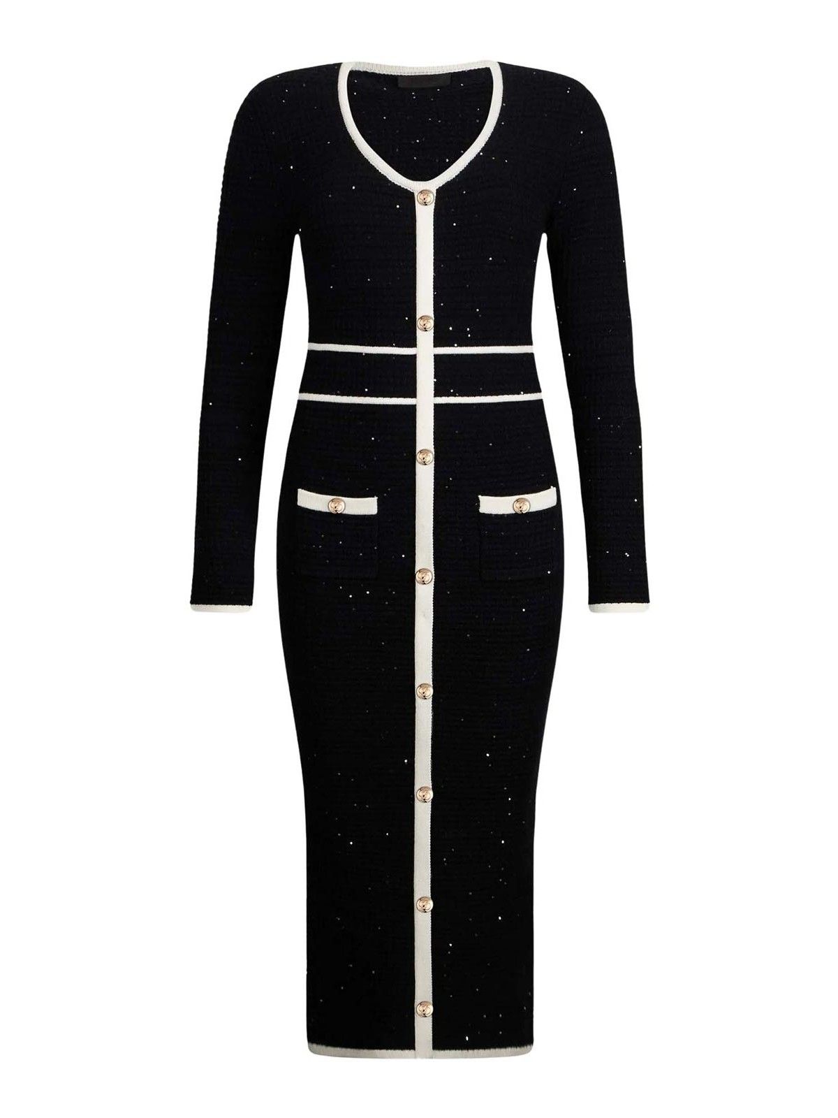 Midi dress with sequins CF5132MS18F03862 (LIU•JO / ワンピース・ドレス・オールインワン ) | LIU•JO (リュー・ジョー)