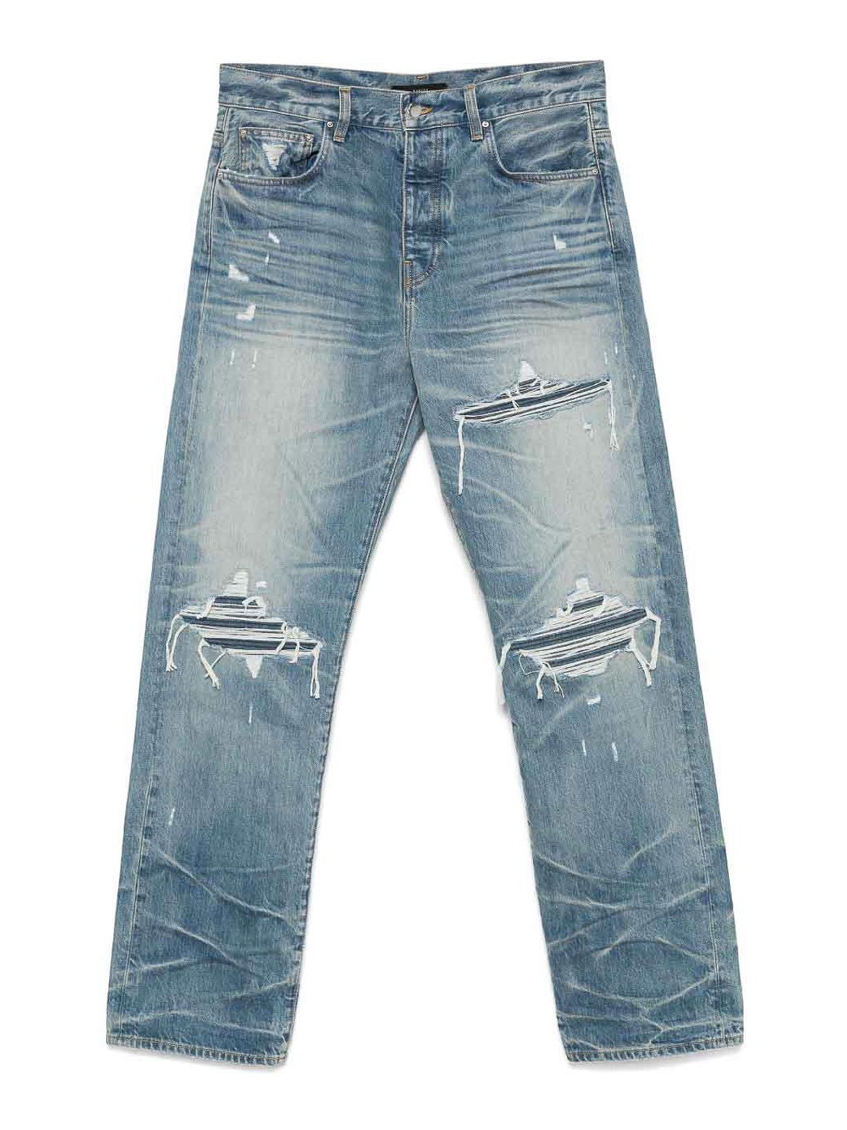 Straight effect jeans. AMDNGH1087HONEYCOMBINDIGO (AMI Paris / ジーンズ ) | AMI Paris (アミパリス)
