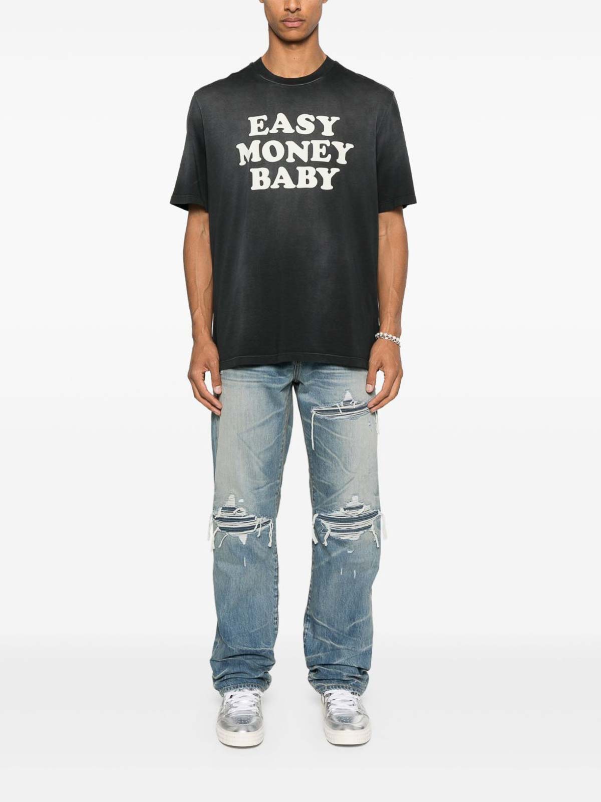 Straight effect jeans. AMDNGH1087HONEYCOMBINDIGO (AMI Paris / ジーンズ ) | AMI Paris (アミパリス)(1)