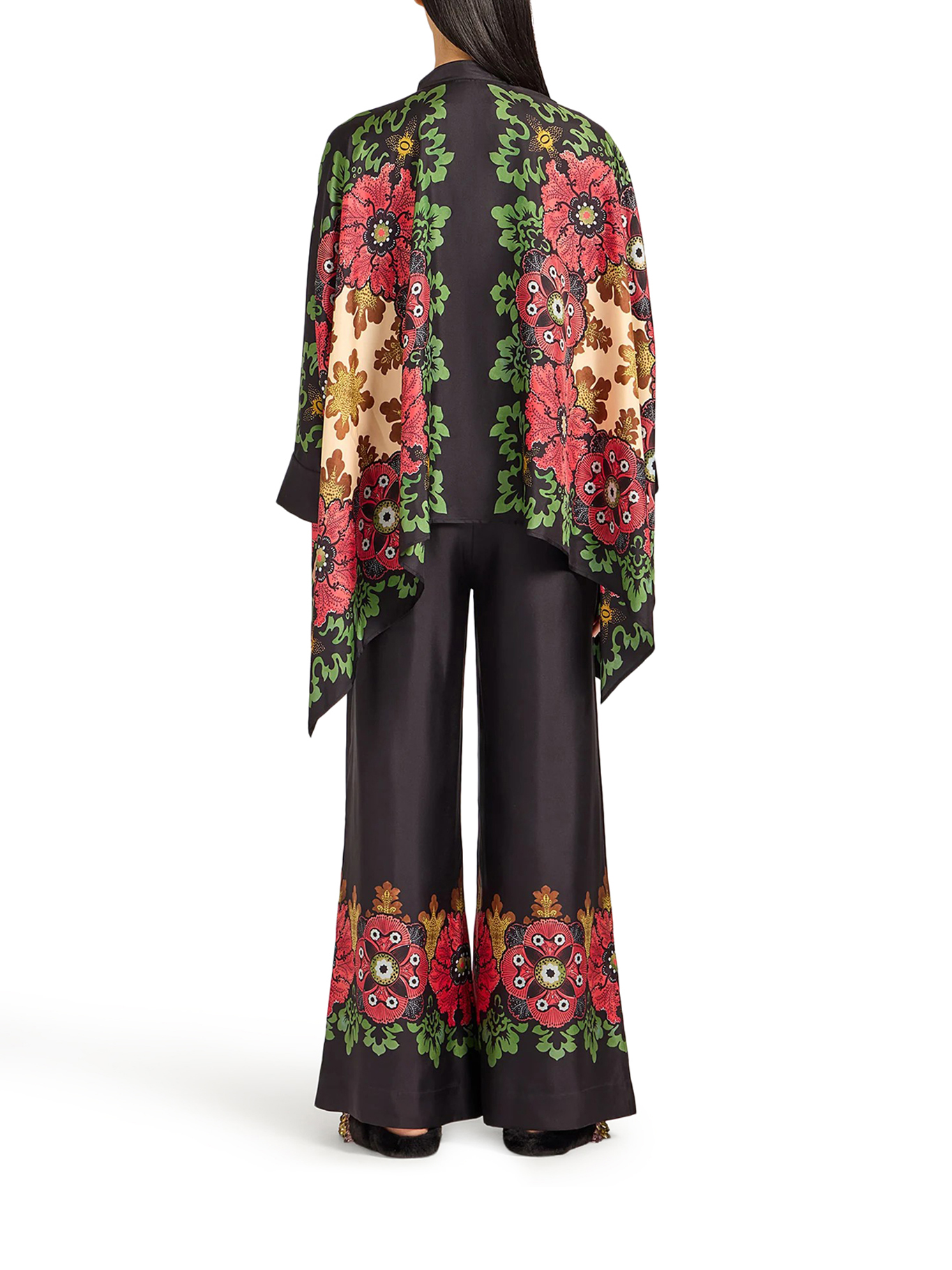 SILK PALAZZO TROUSERS TRO0026SIL006BOU01RE01 (La DoubleJ / パンツ ) | La DoubleJ (ラダブルジェイ)(2)