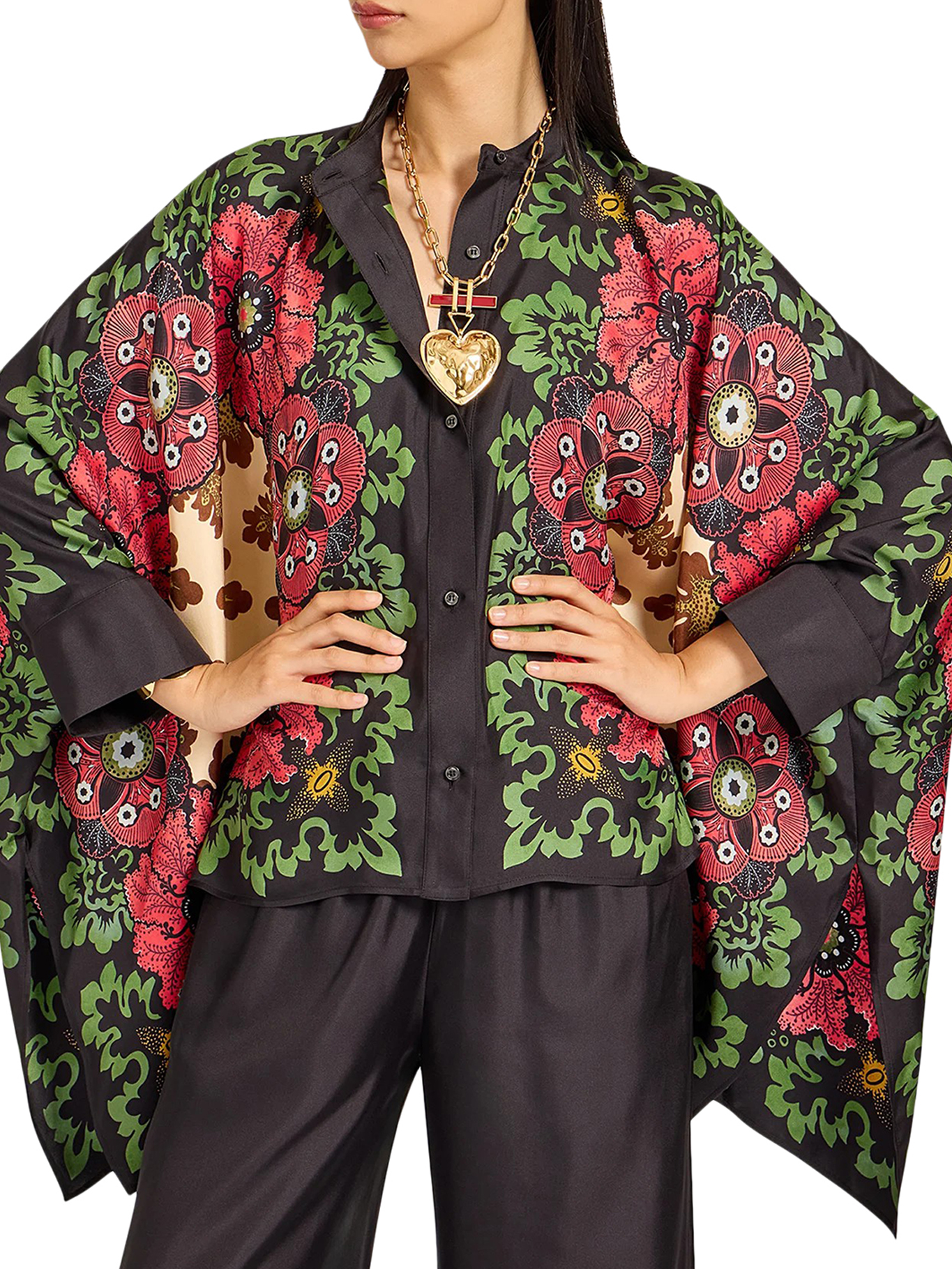 SILK SCARF SHIRT SHI0059SIL006BOU01RE01 (La DoubleJ / シャツ・ブラウス ) | La DoubleJ (ラダブルジェイ)(1)