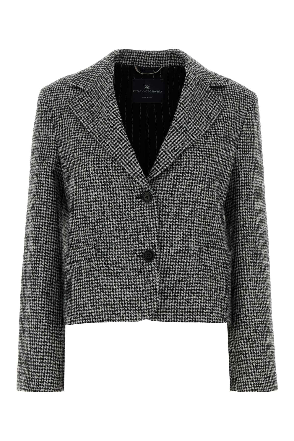 Embroidered wool blend blazer D476I717WGOP4700 (ERMANNO SCERVINO / ブレザー・ジャケット ) | ERMANNO SCERVINO (エルマンノ シェルヴィーノ)