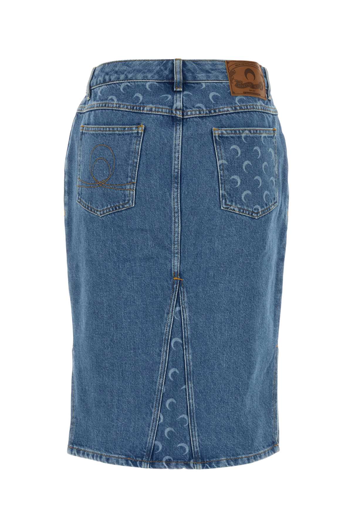 Denim skirt WSK126ACDEN0002BL05 (MARINE SERRE / スカート ) | MARINE SERRE (マリーン セル)(1)