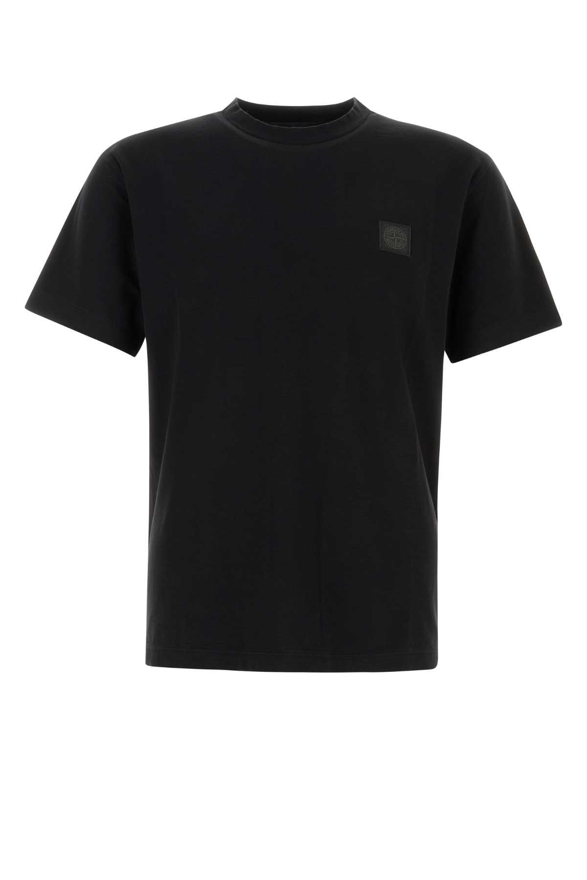 Black cotton t-shirt 210003411V0029 (STONE ISLAND / Tシャツ・カットソー ) | STONE ISLAND (ストーンアイランド)